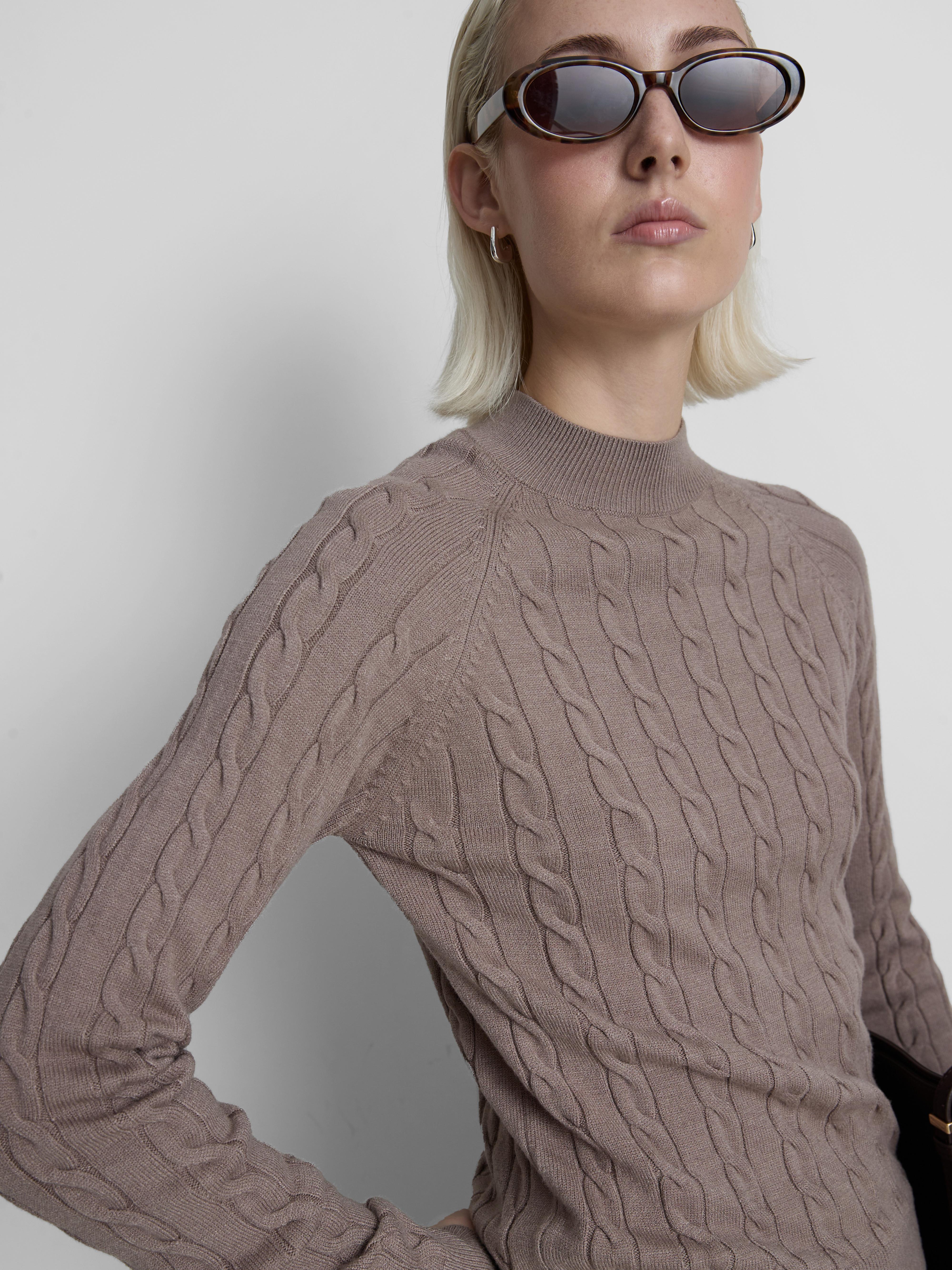 Turtle Neck Cable Sweater