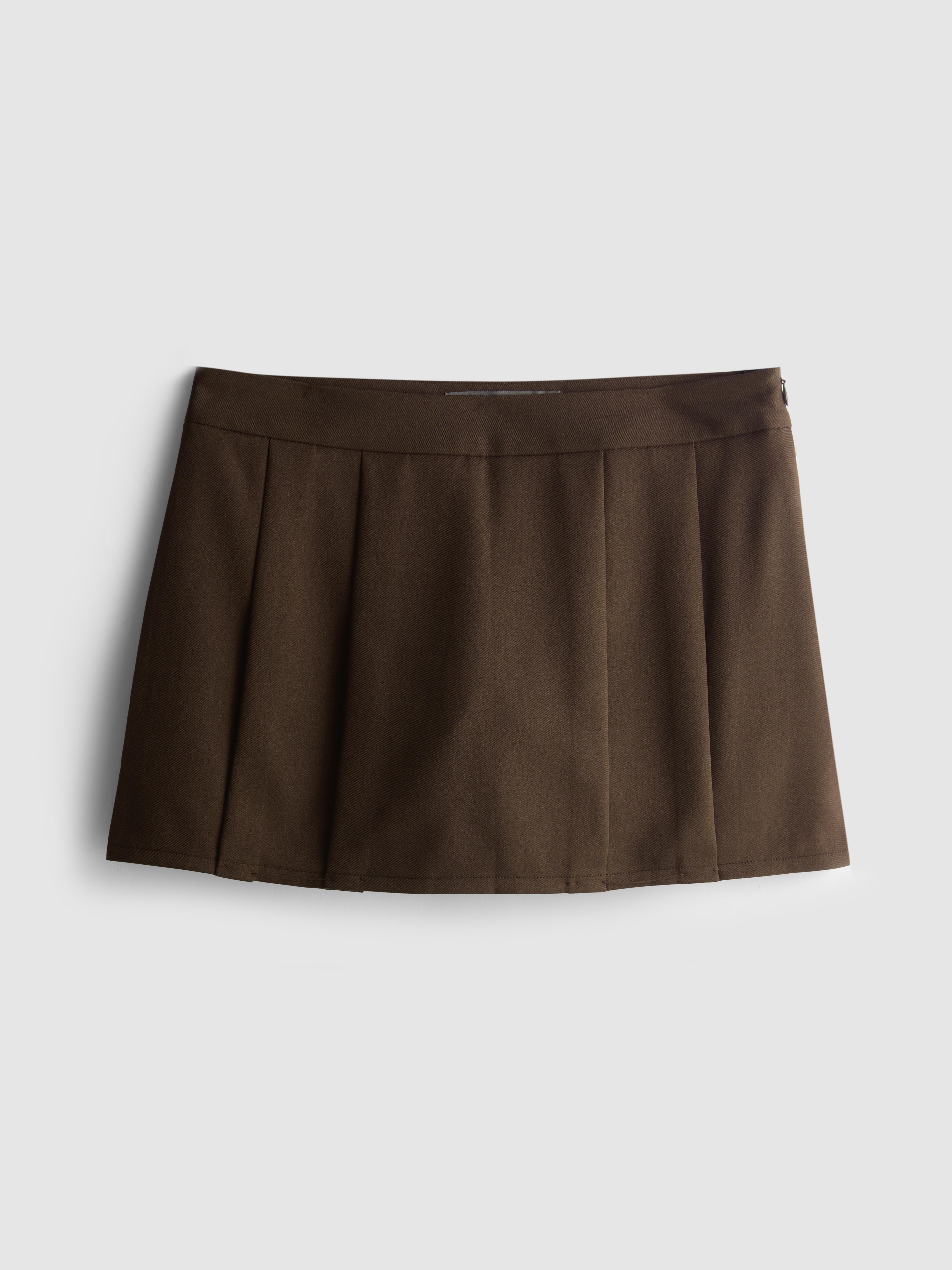 High Waisted Pleated Skort