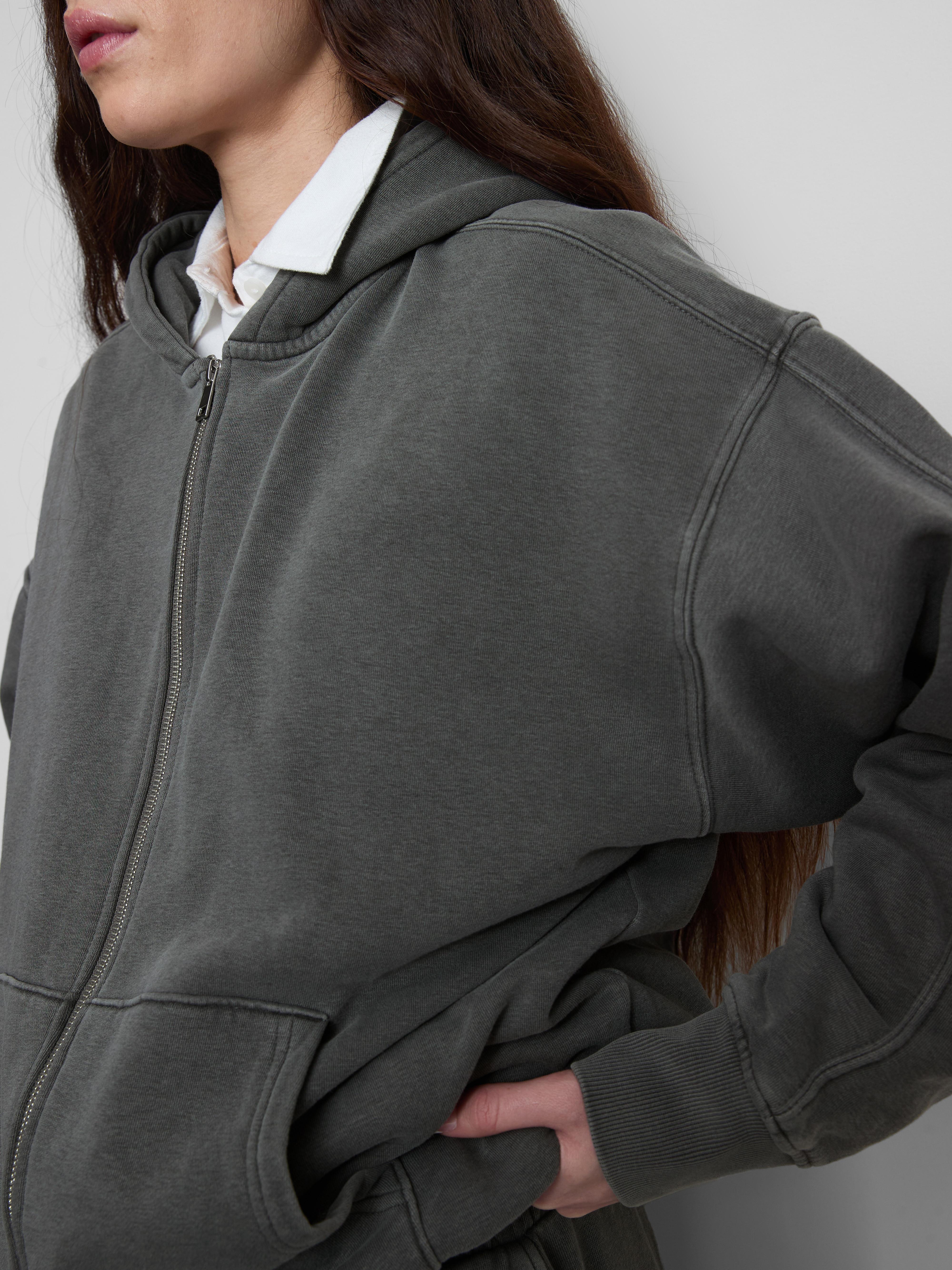 Cotton Rich Zip Through Hoodie