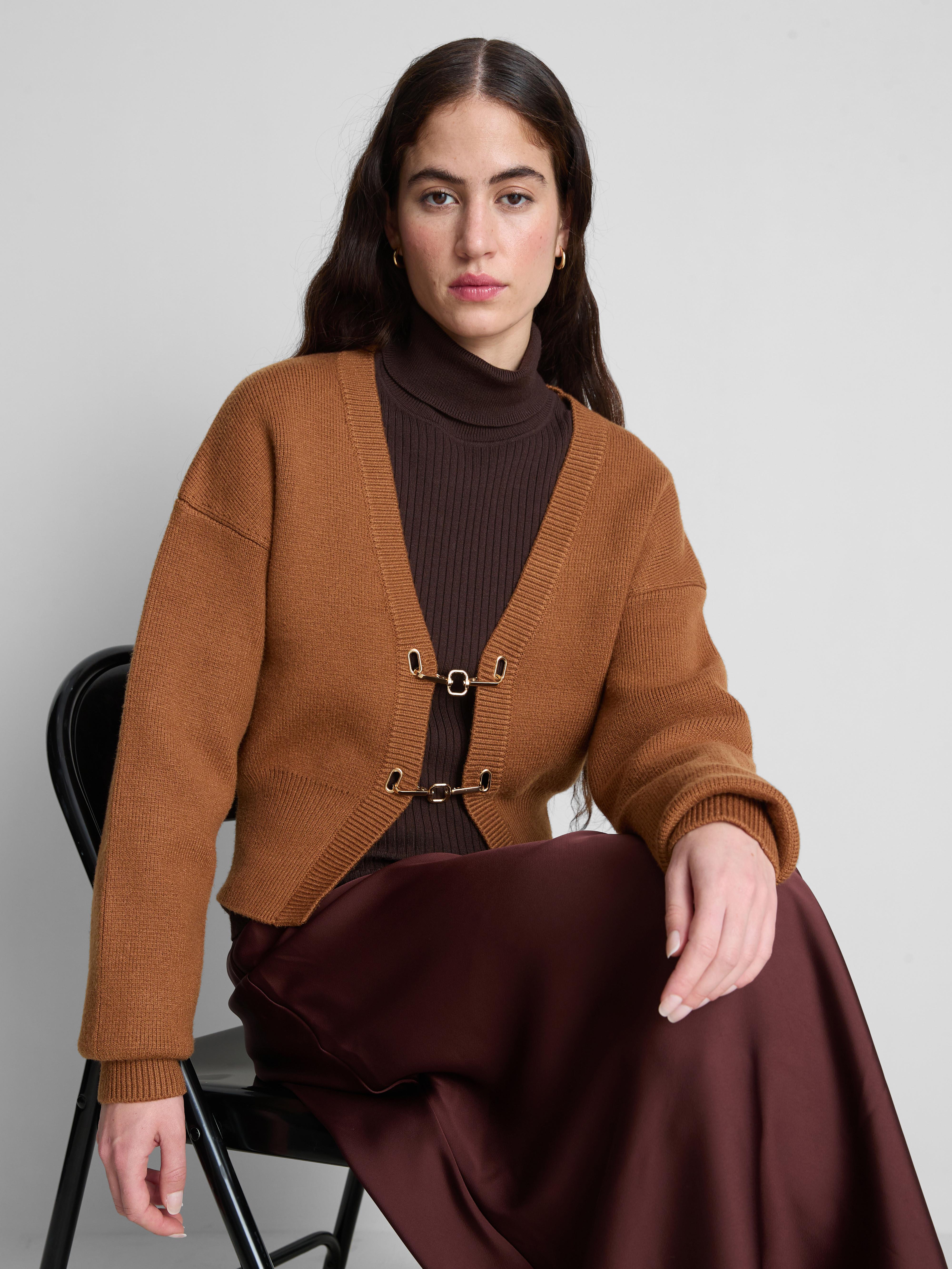 Sculpted Buckle Detail Cardigan