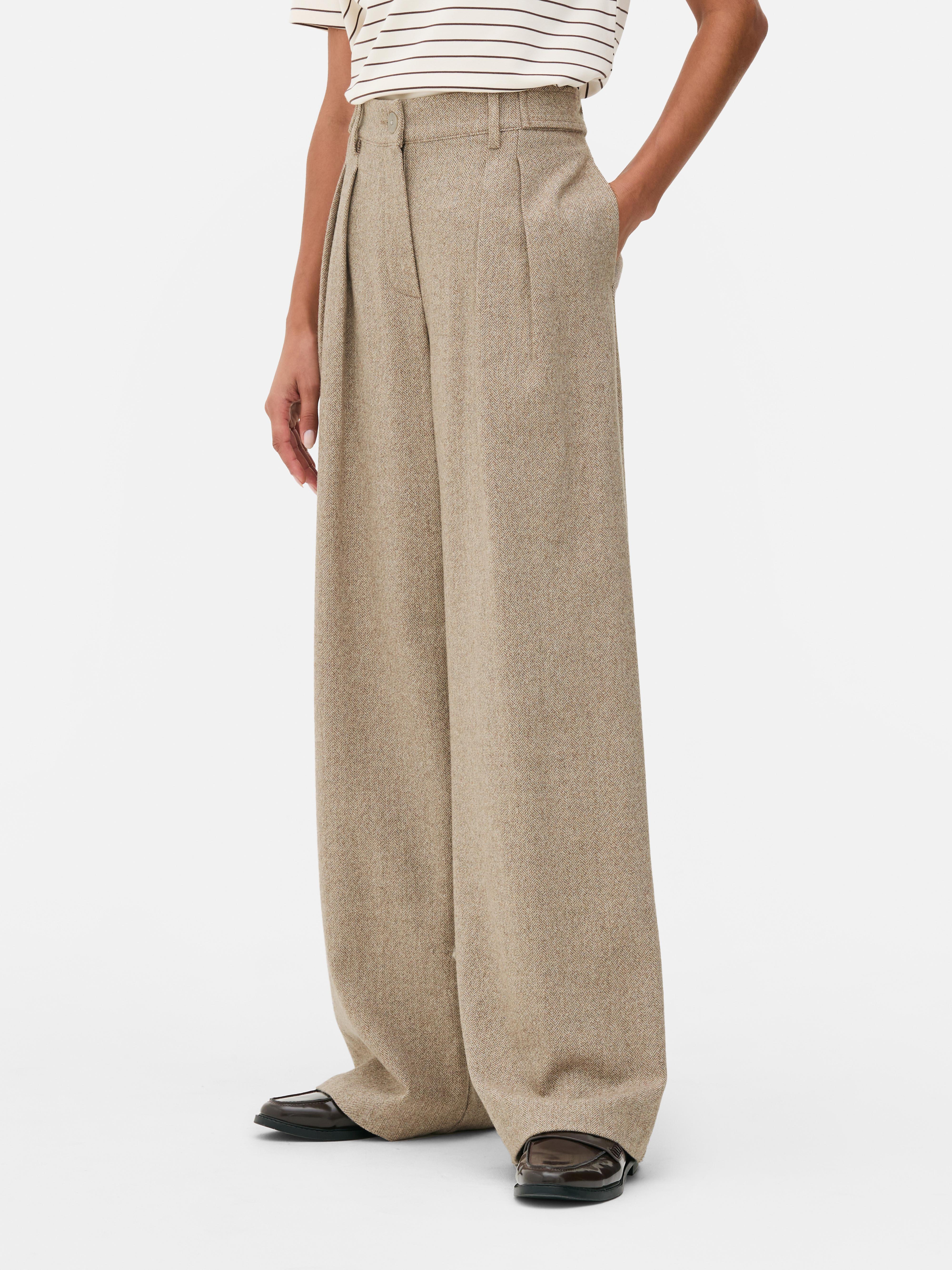 The Edit Mid Rise Herringbone Pants