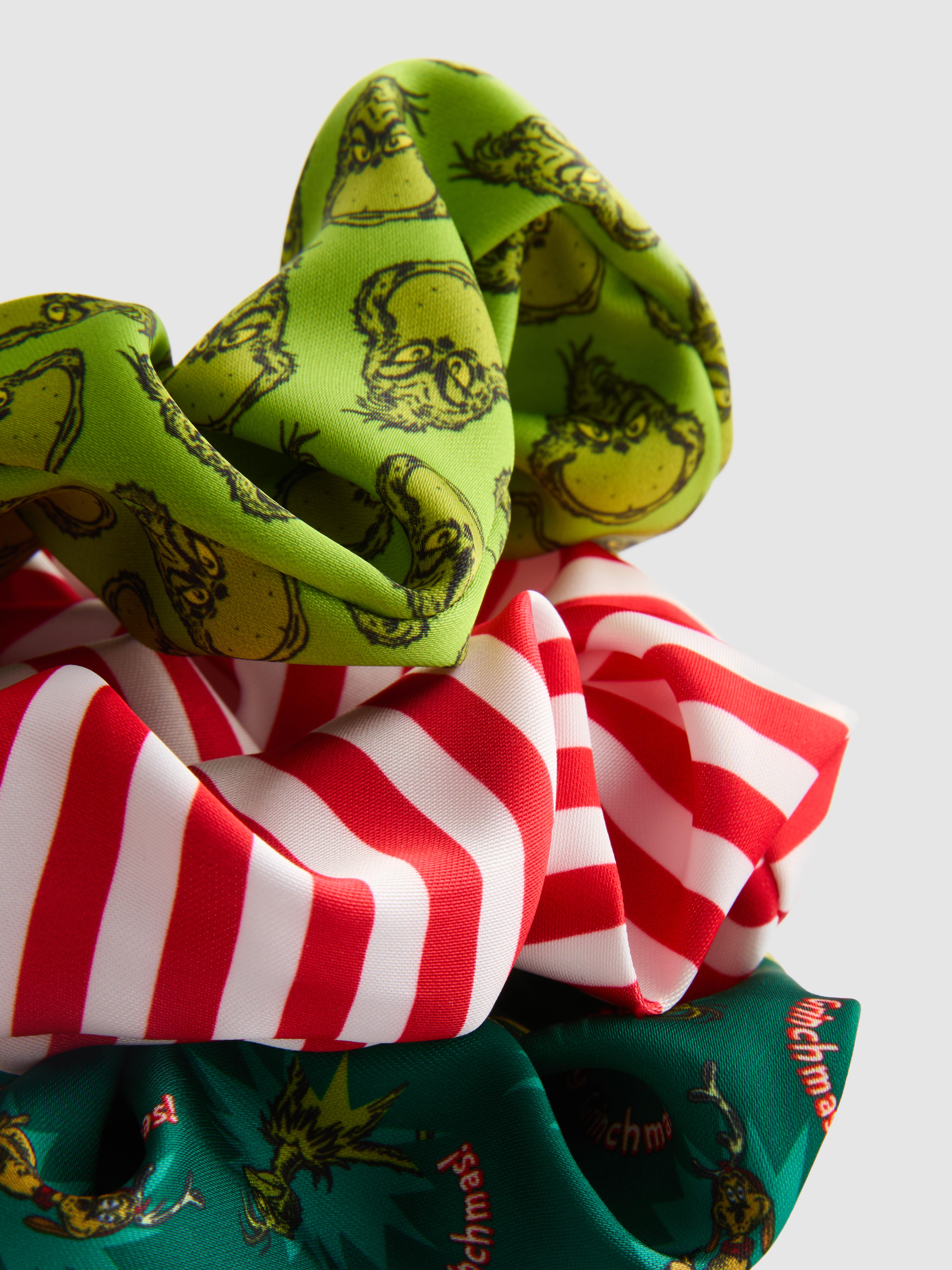 3pk The Grinch Hair Scrunchies
