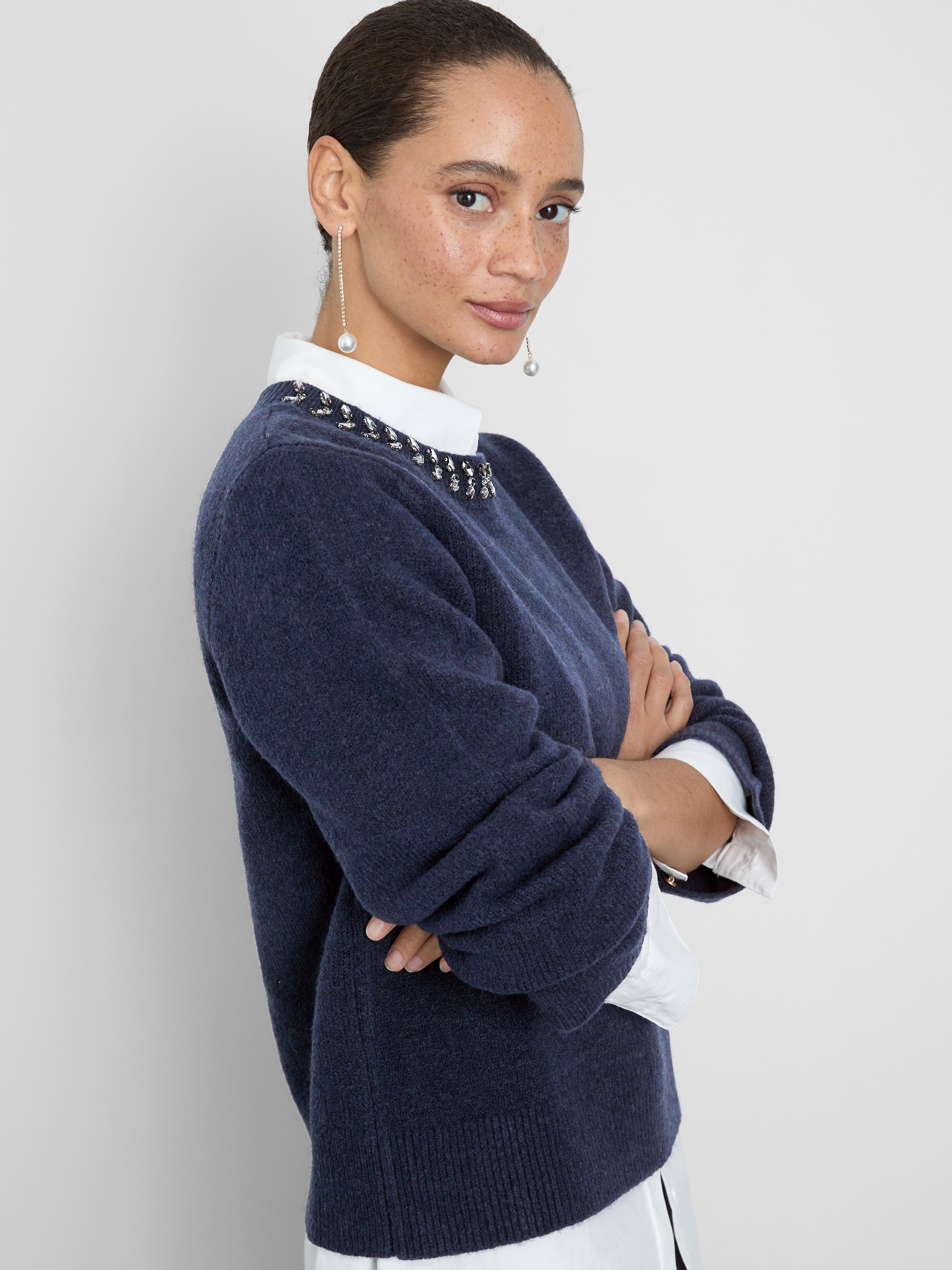 Embellished Knit Sweater