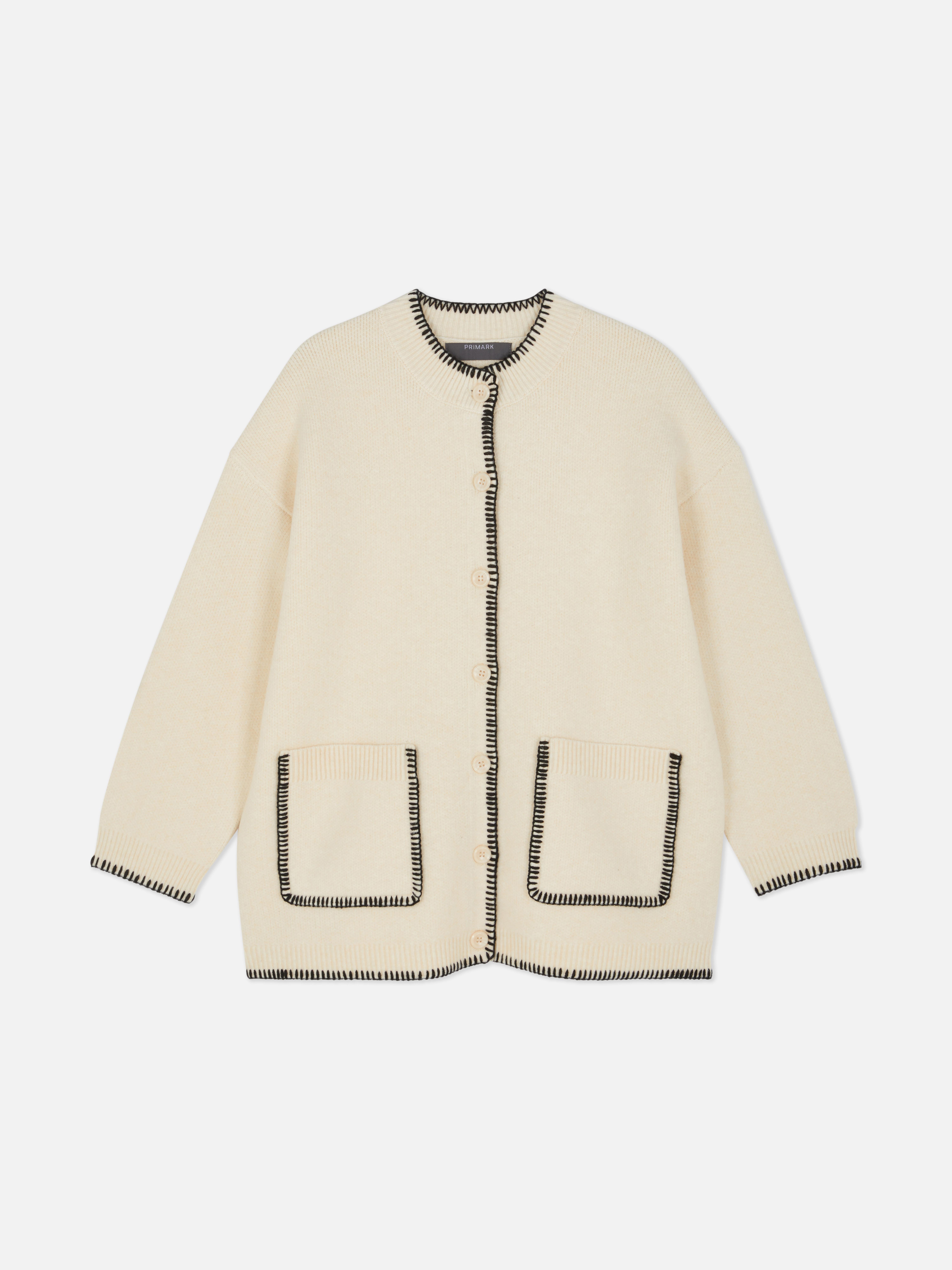MAJOR FIND | Paula Echevarría Contrast Stitch Cardigan