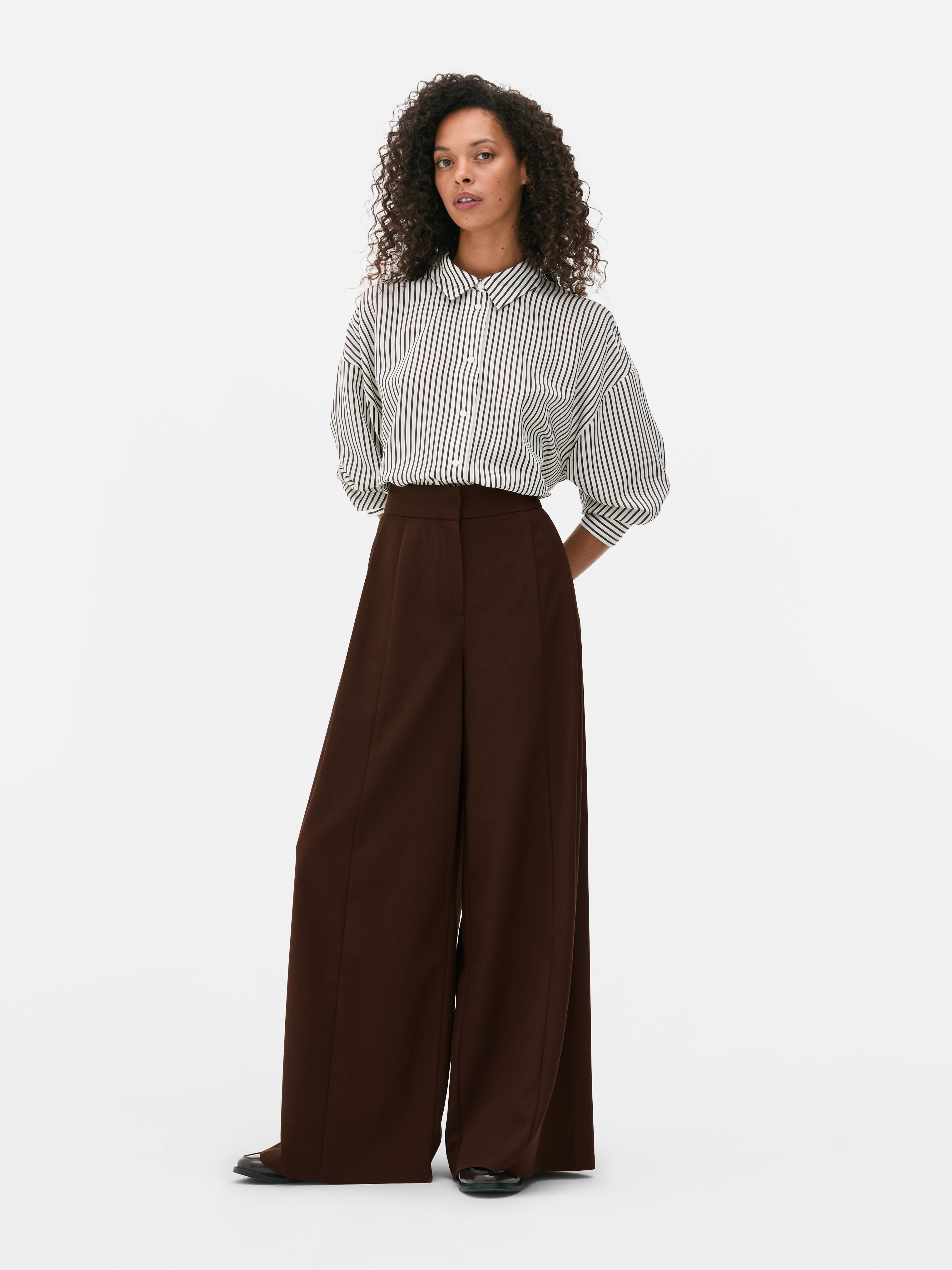 The Edit Twill Wide Leg Pants