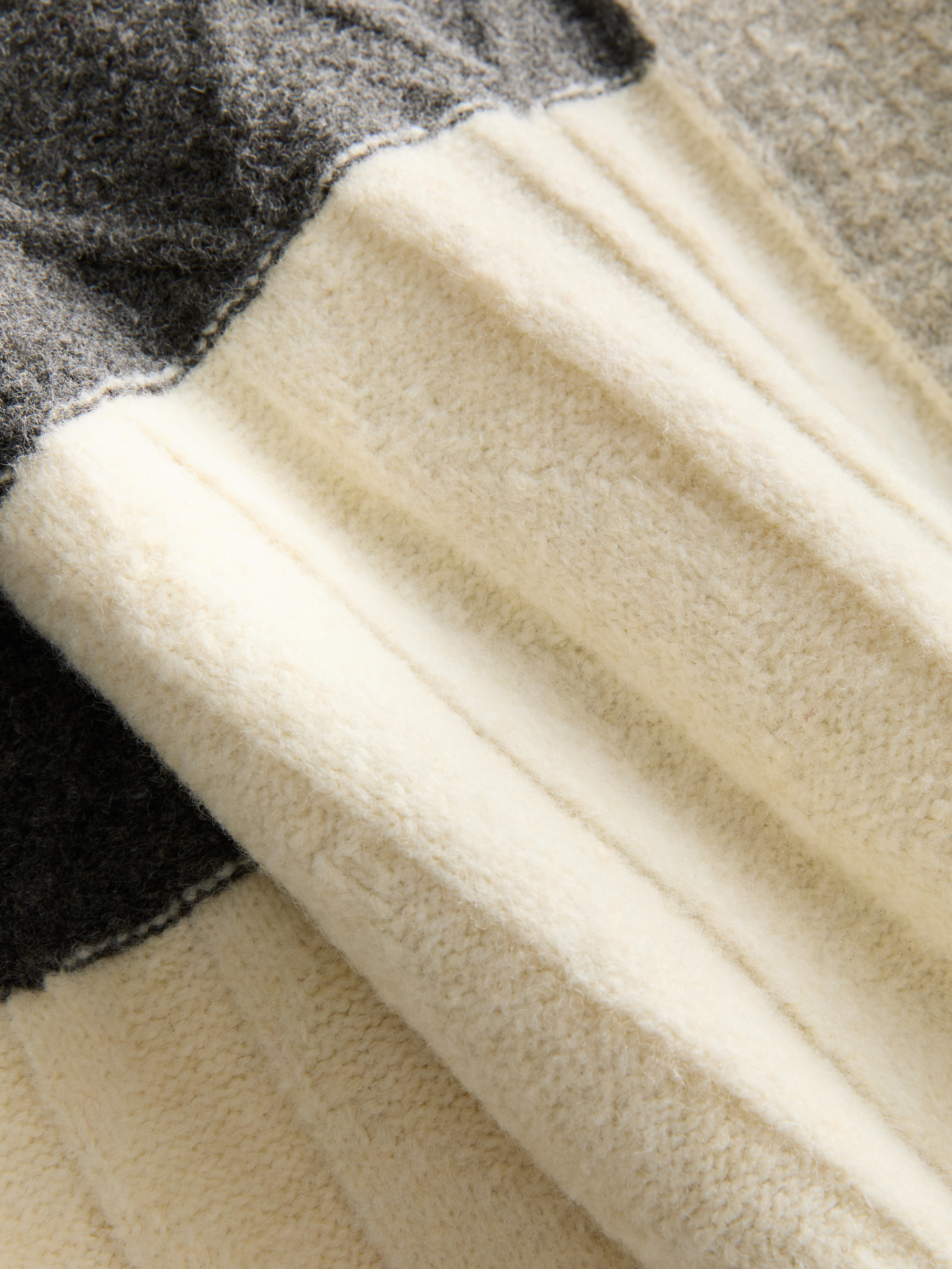 Patchwork Cable Knit Sweater