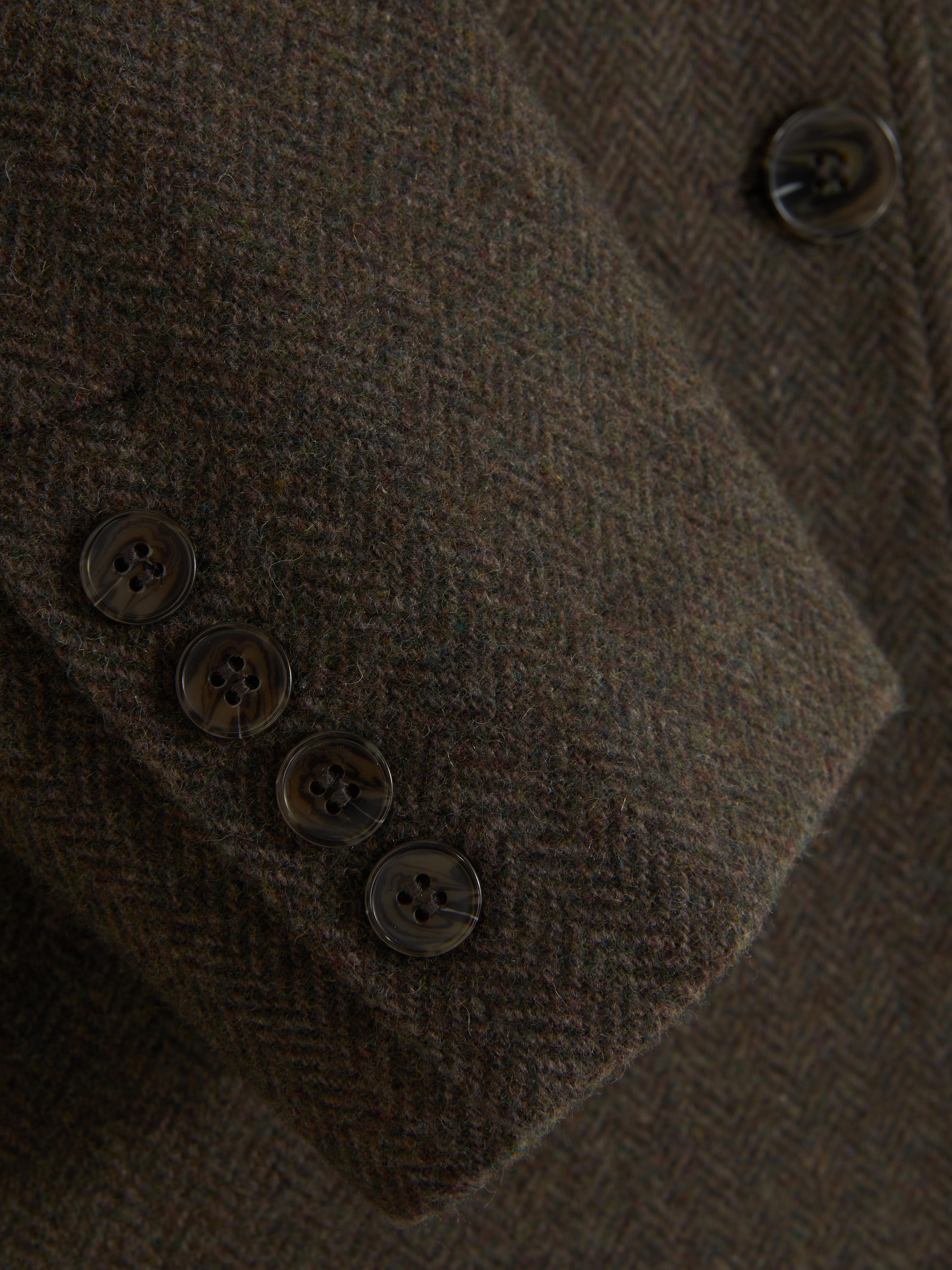 The Edit Double Breasted Herringbone Coat