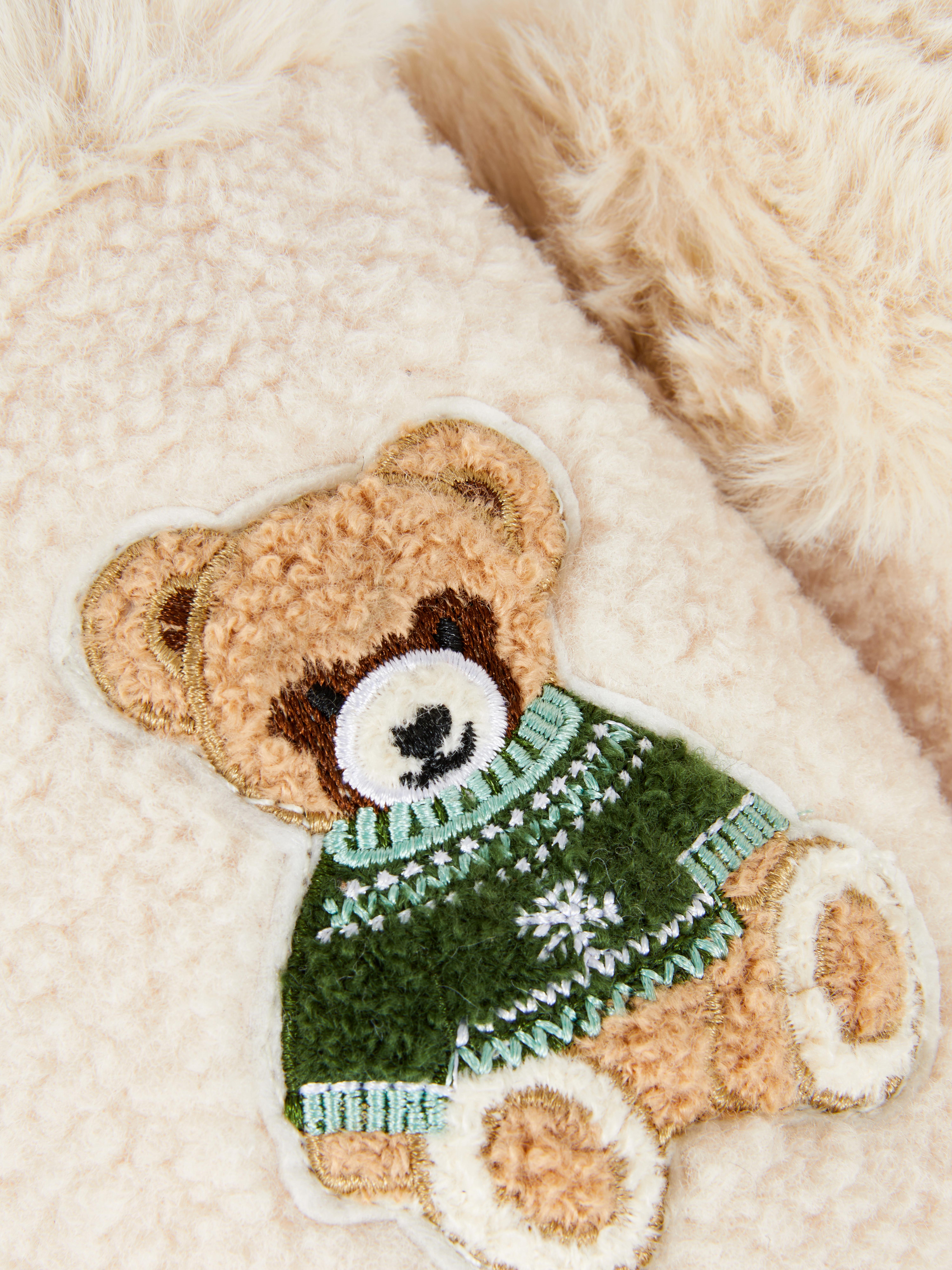 Cozy Bear Mule Slippers