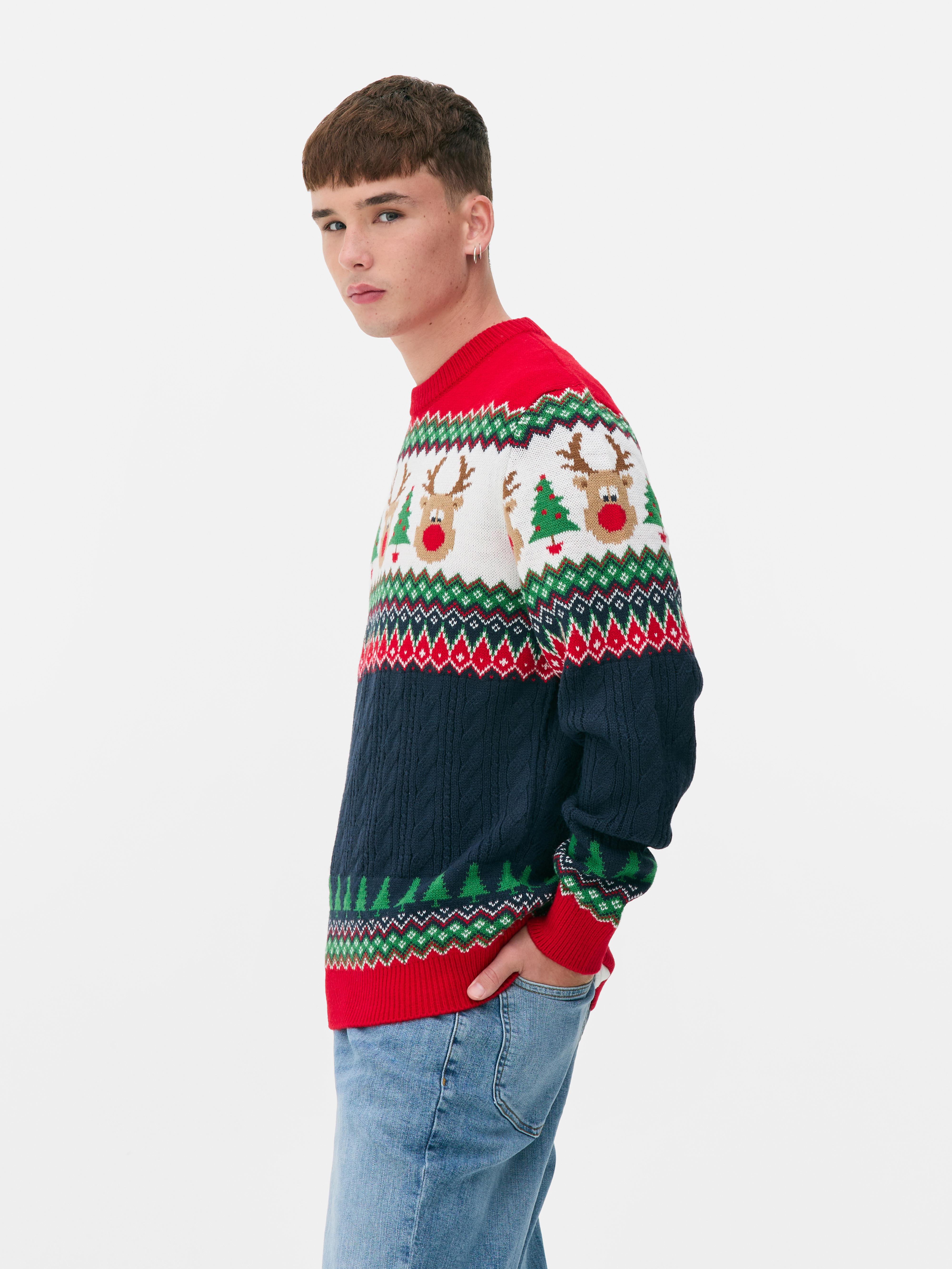 Reindeer Fair Isle Christmas Sweater