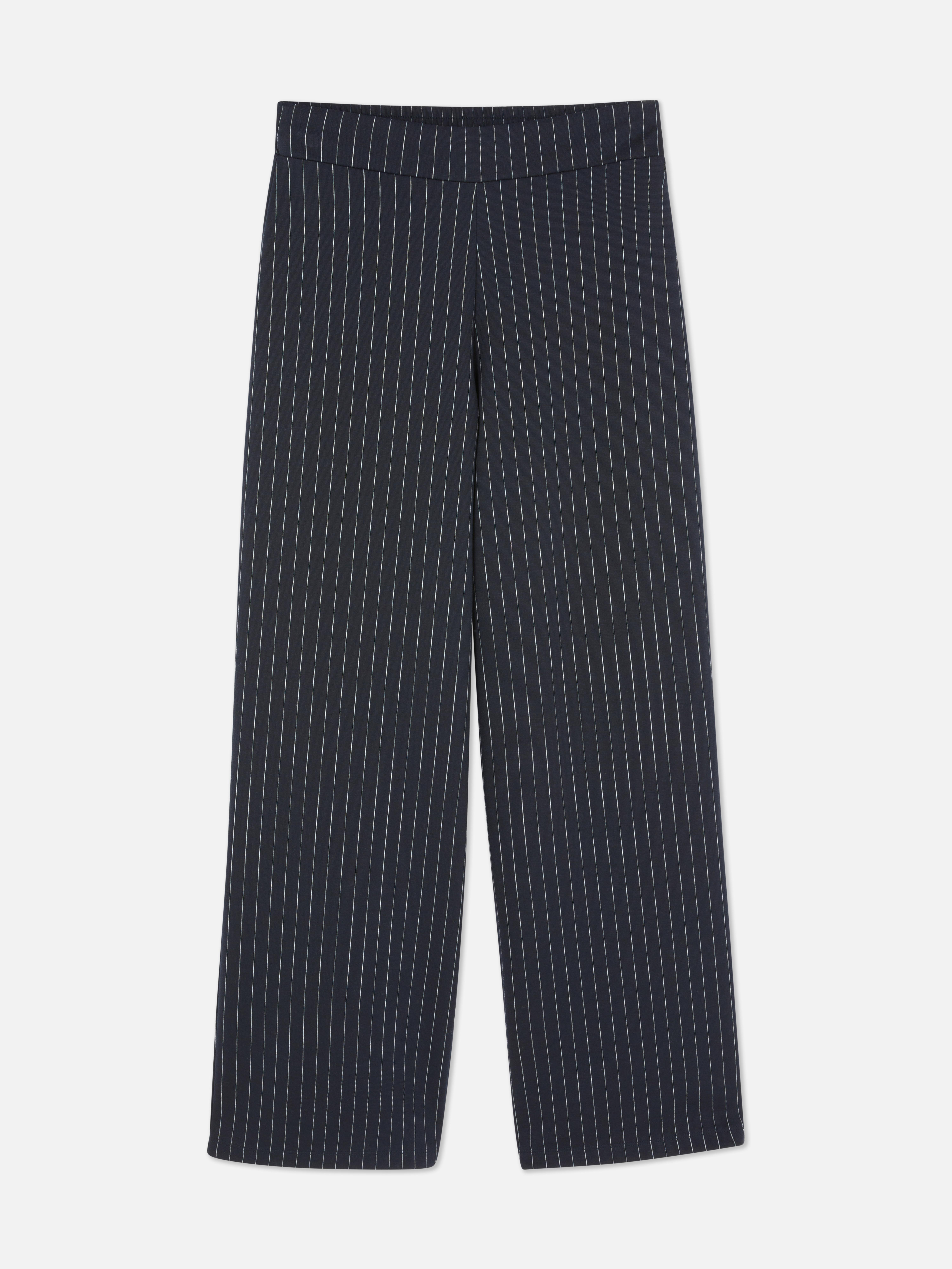 Pinstripe Straight Leg Pants