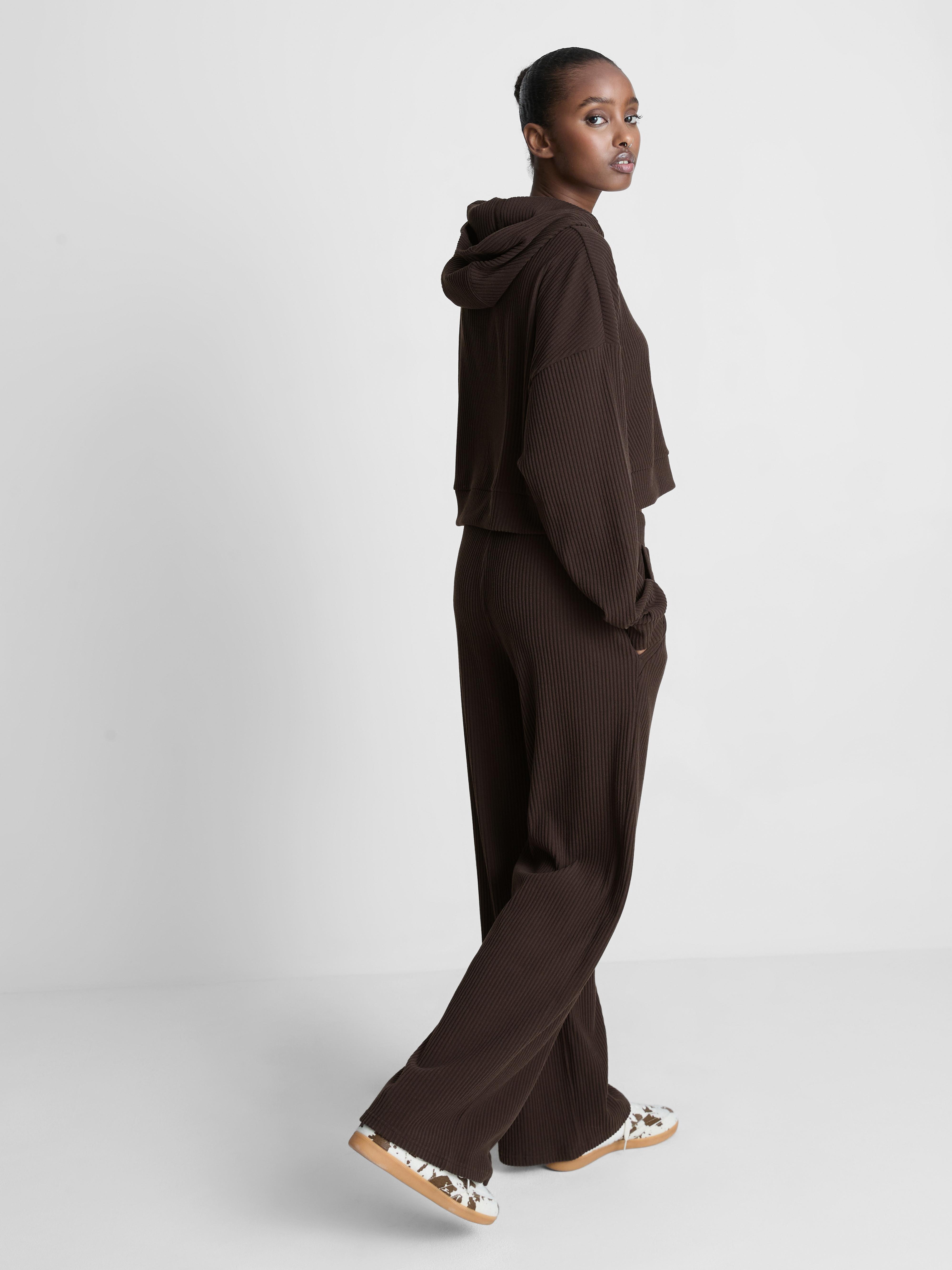 Straight Leg Ribbed Joggers