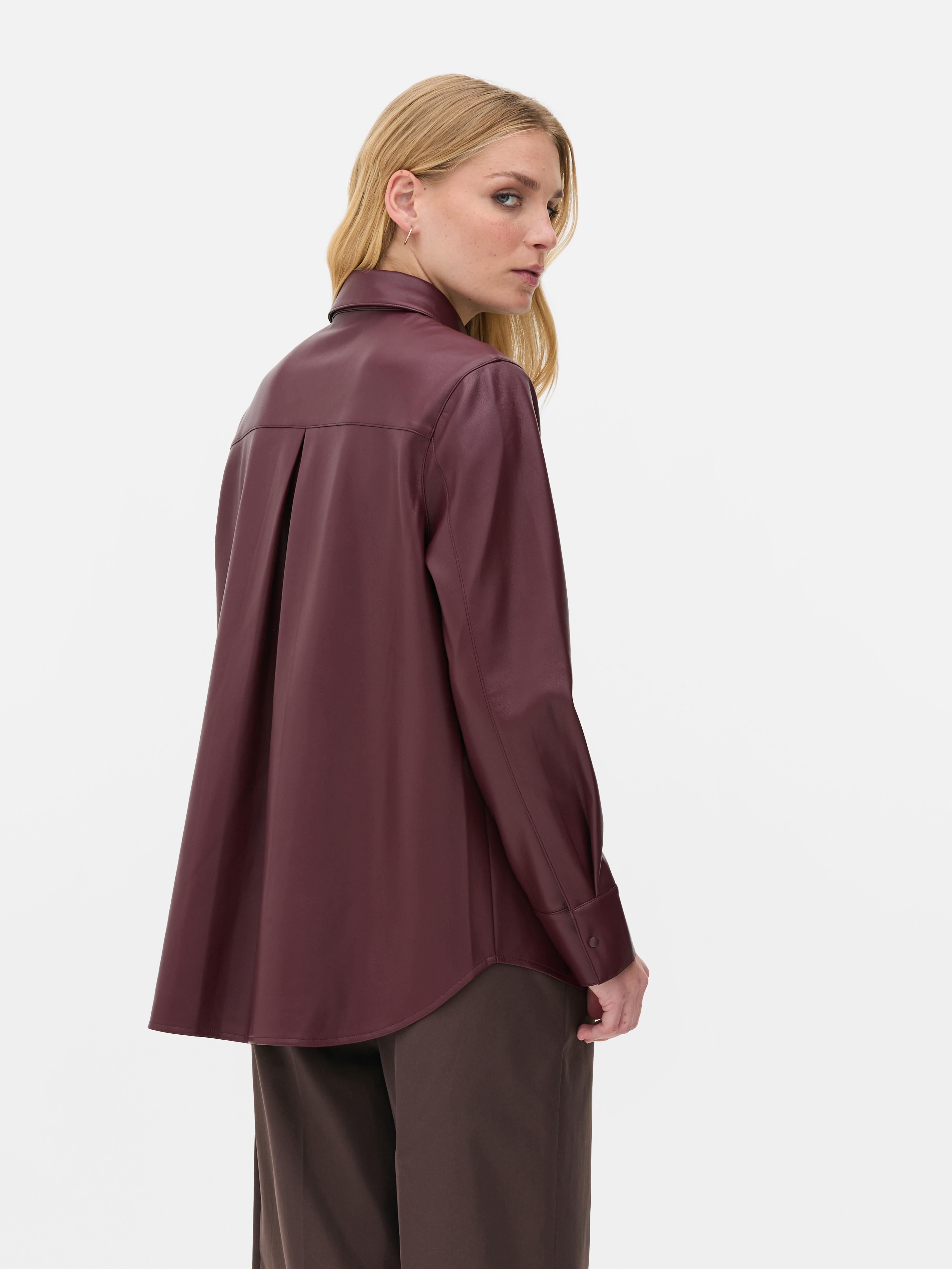 Faux Leather Overshirt