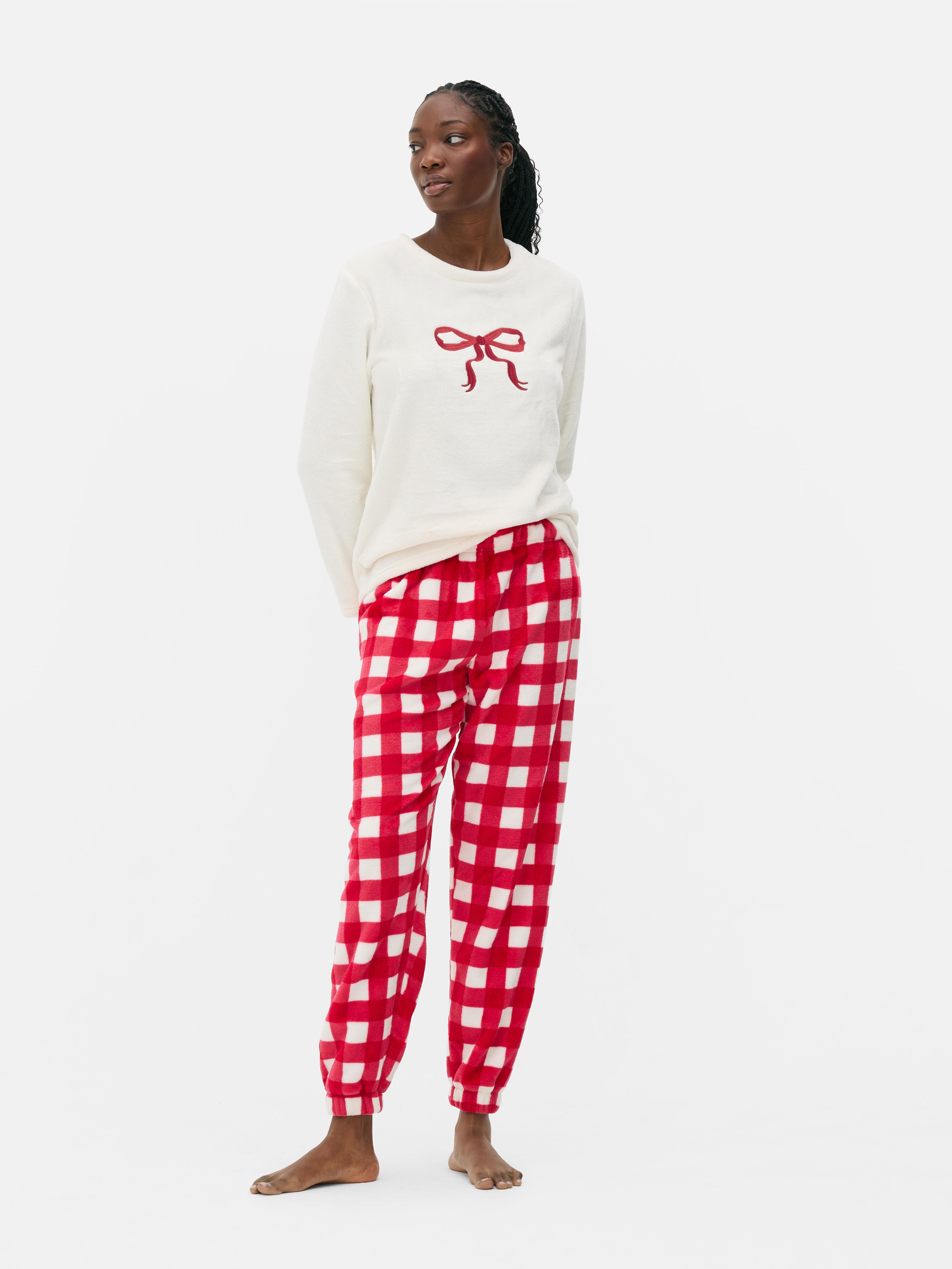 Fleece Bow Pajama Set