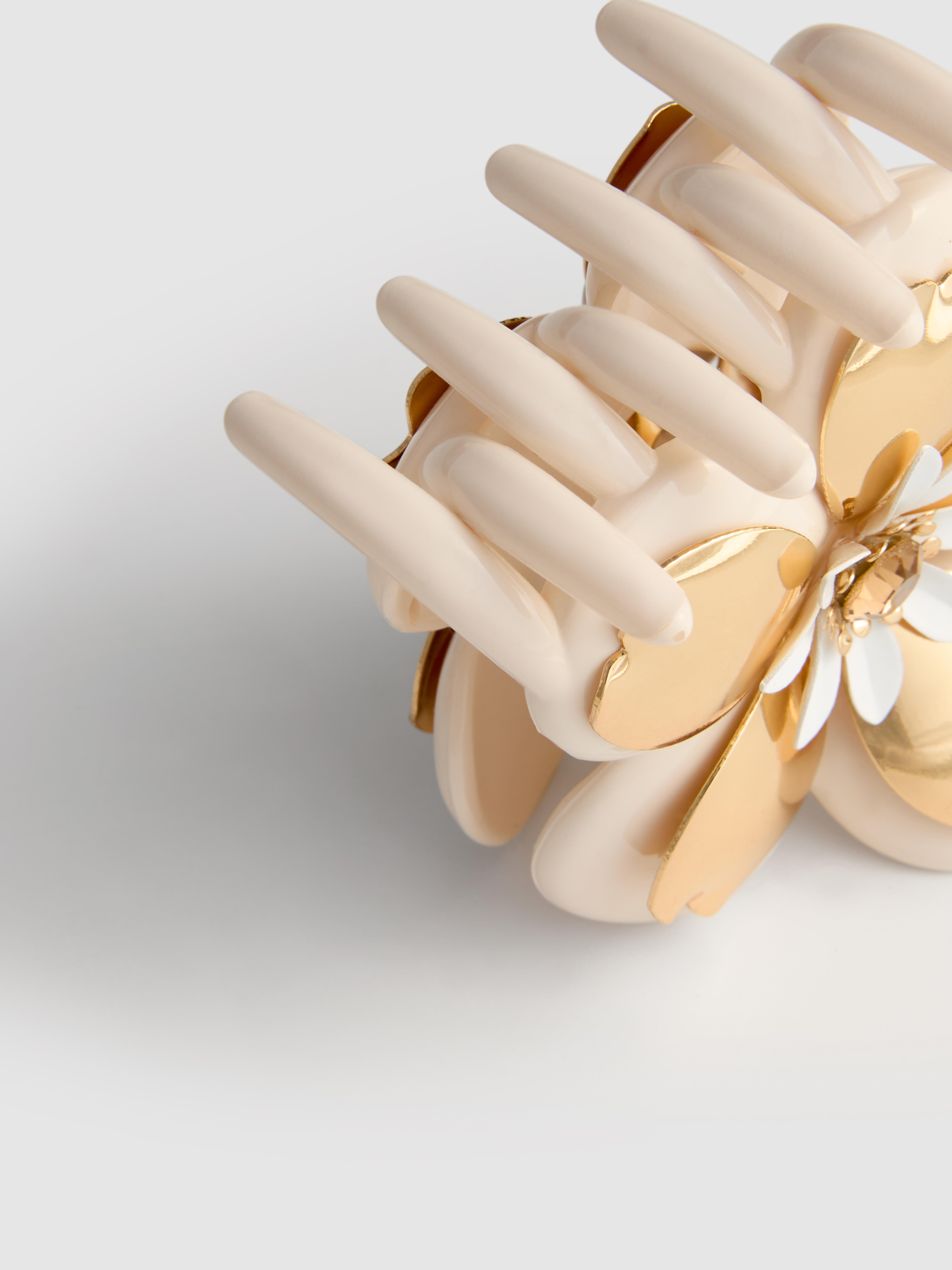 Embellished Flower Claw Clip