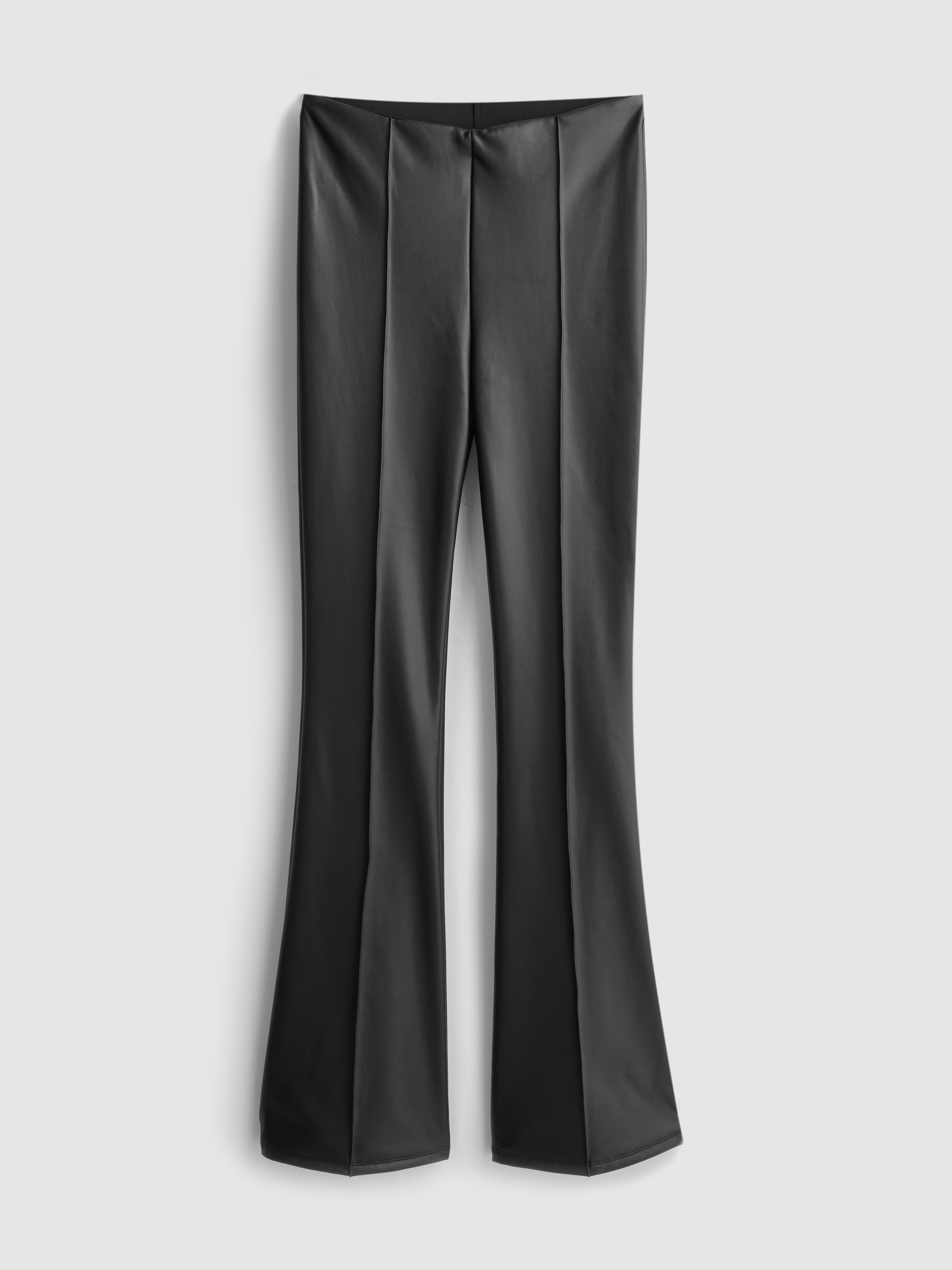 Faux Leather Flared Leggings