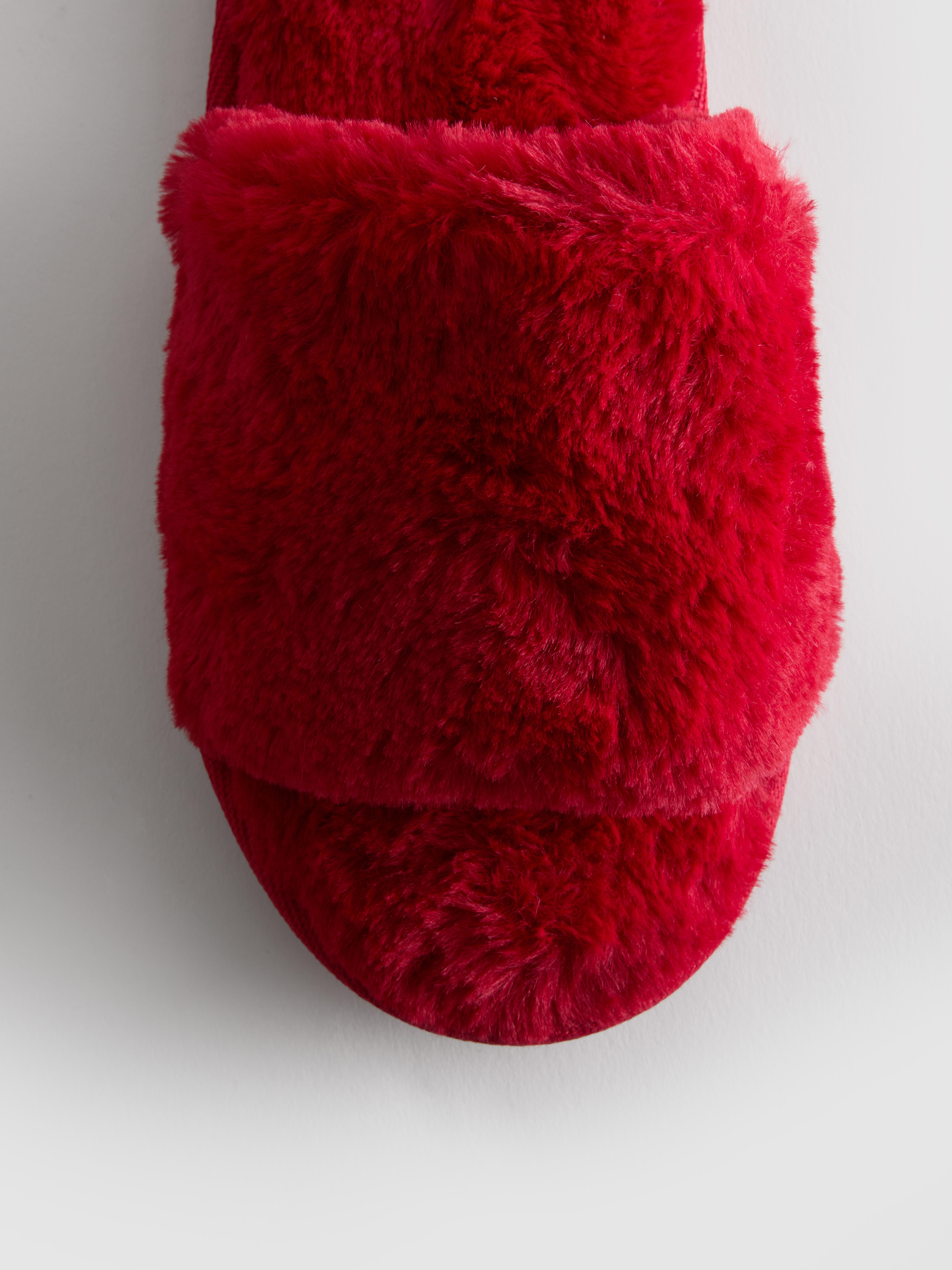 Fluffy Crossband Slippers