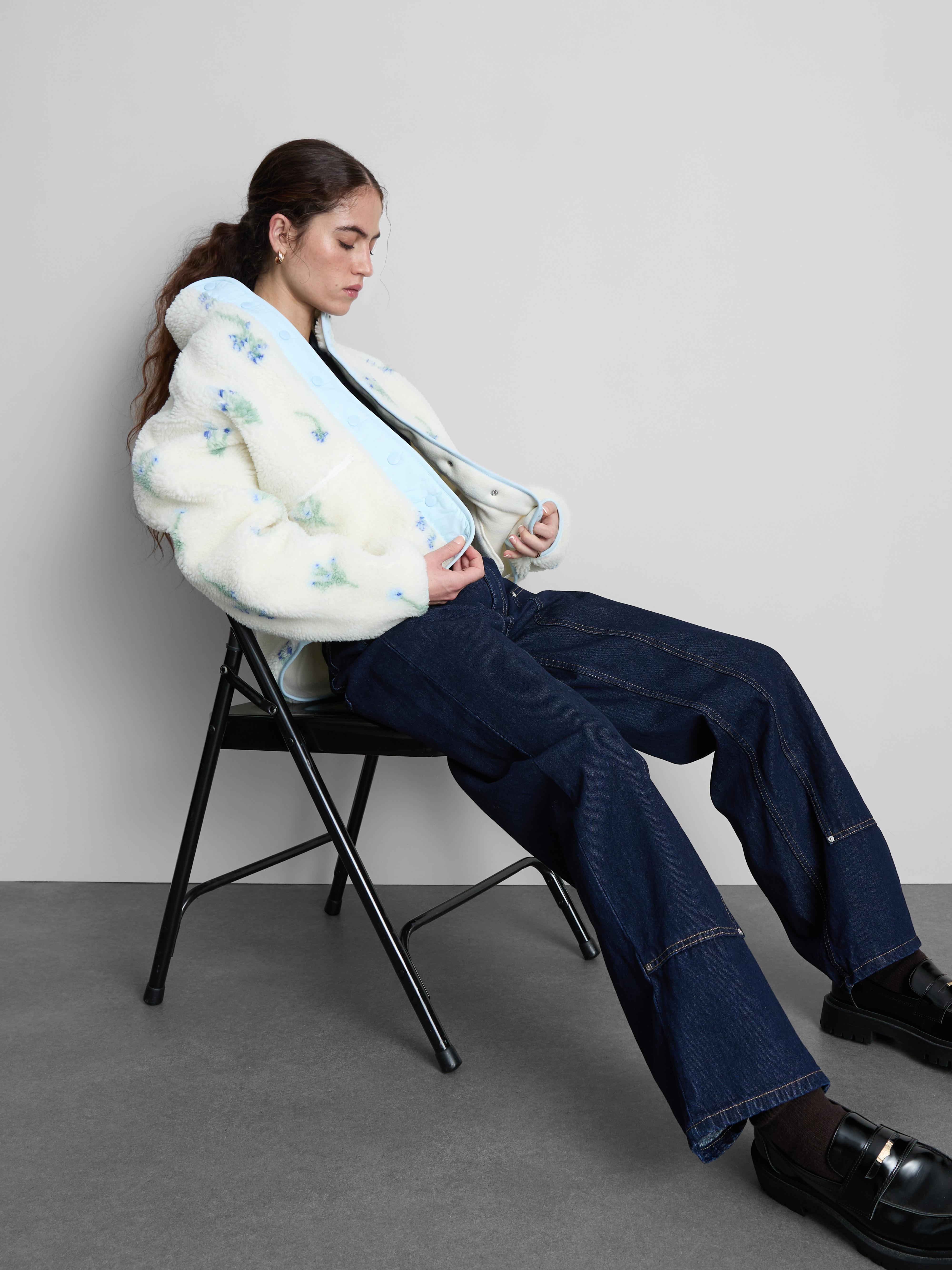 Printed Snap Button Borg Fleece