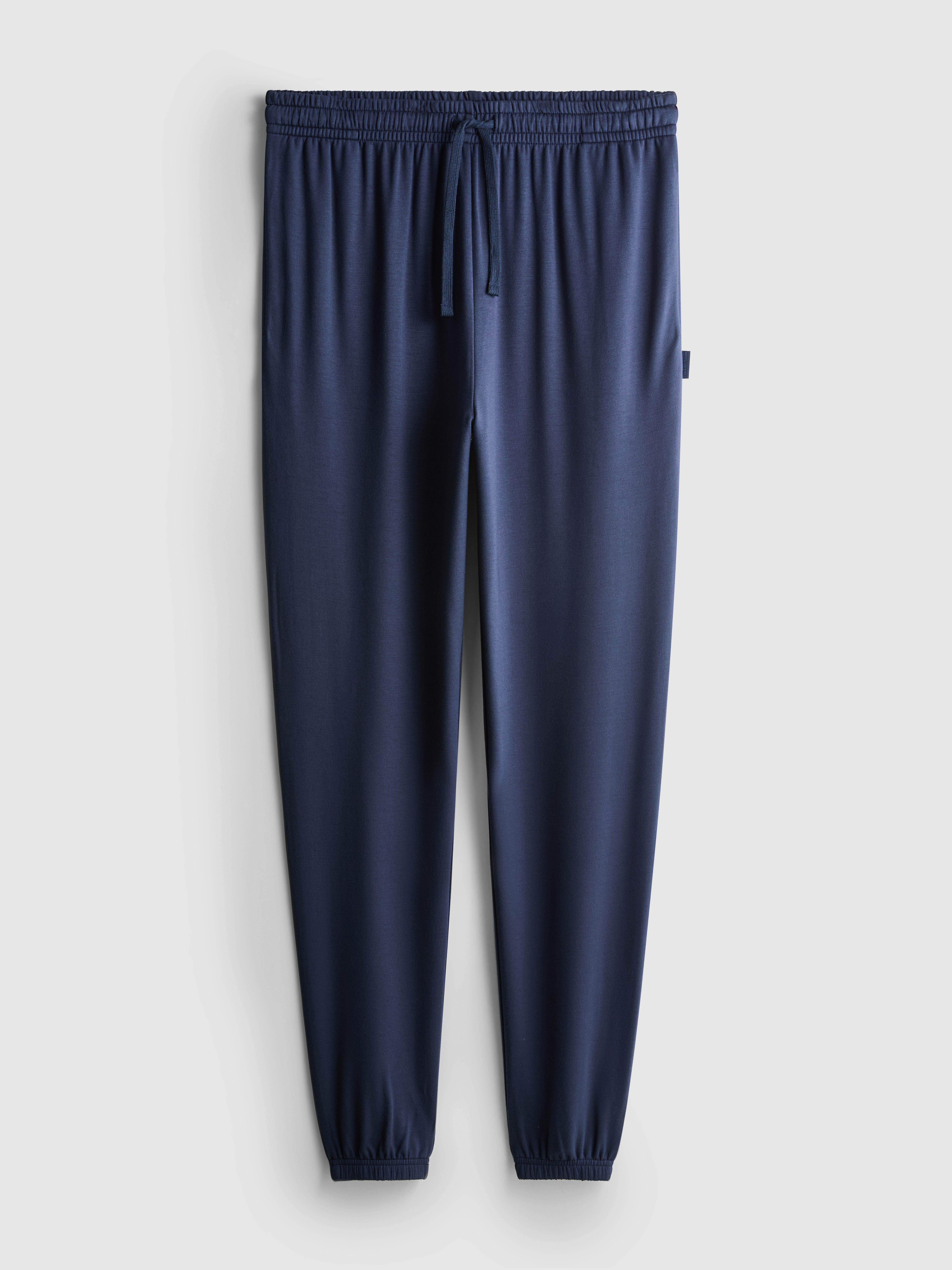 Cuffed-Leg Drawstring Pajama Bottoms