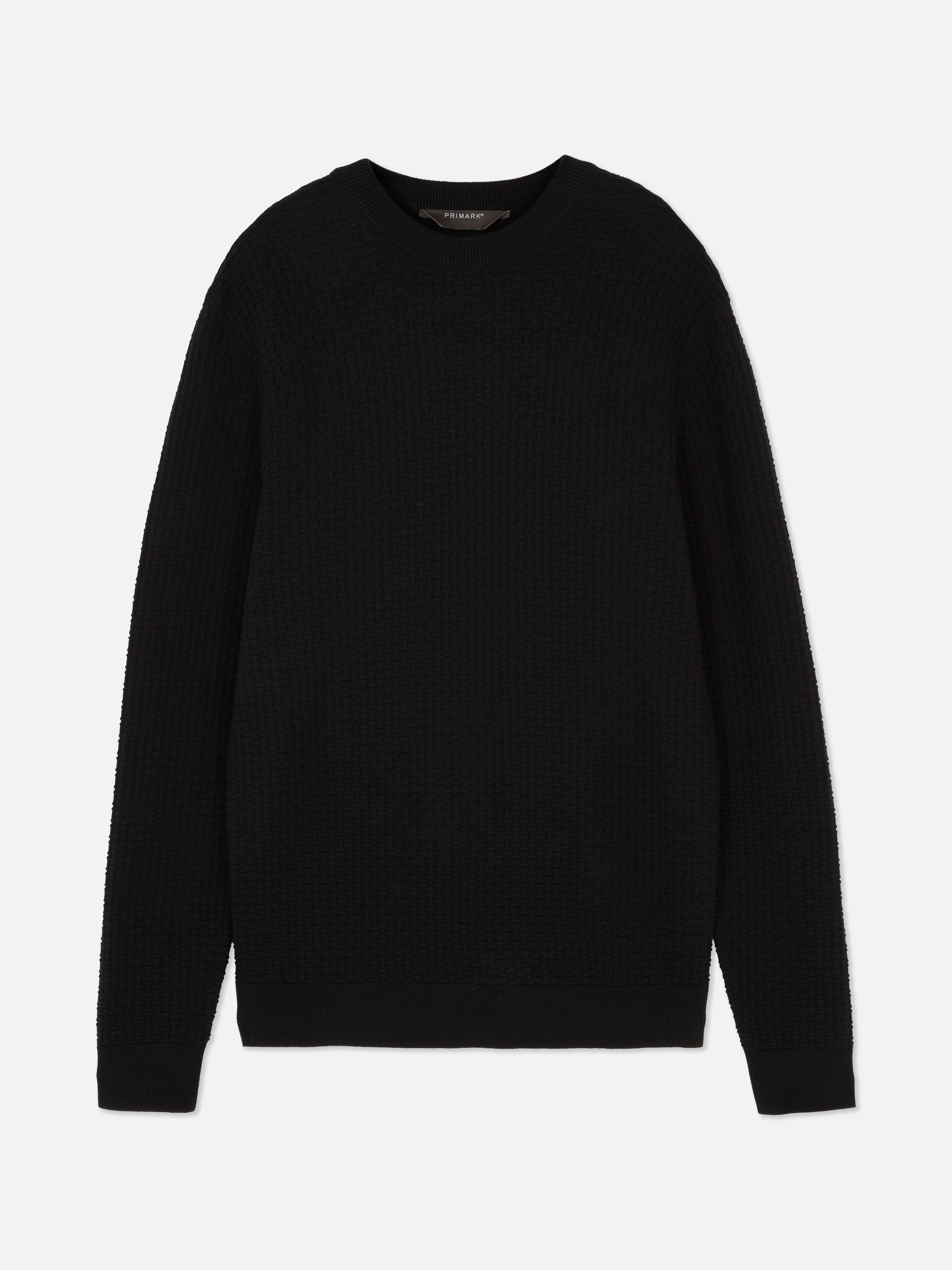 Textured Crew Neck Sweater