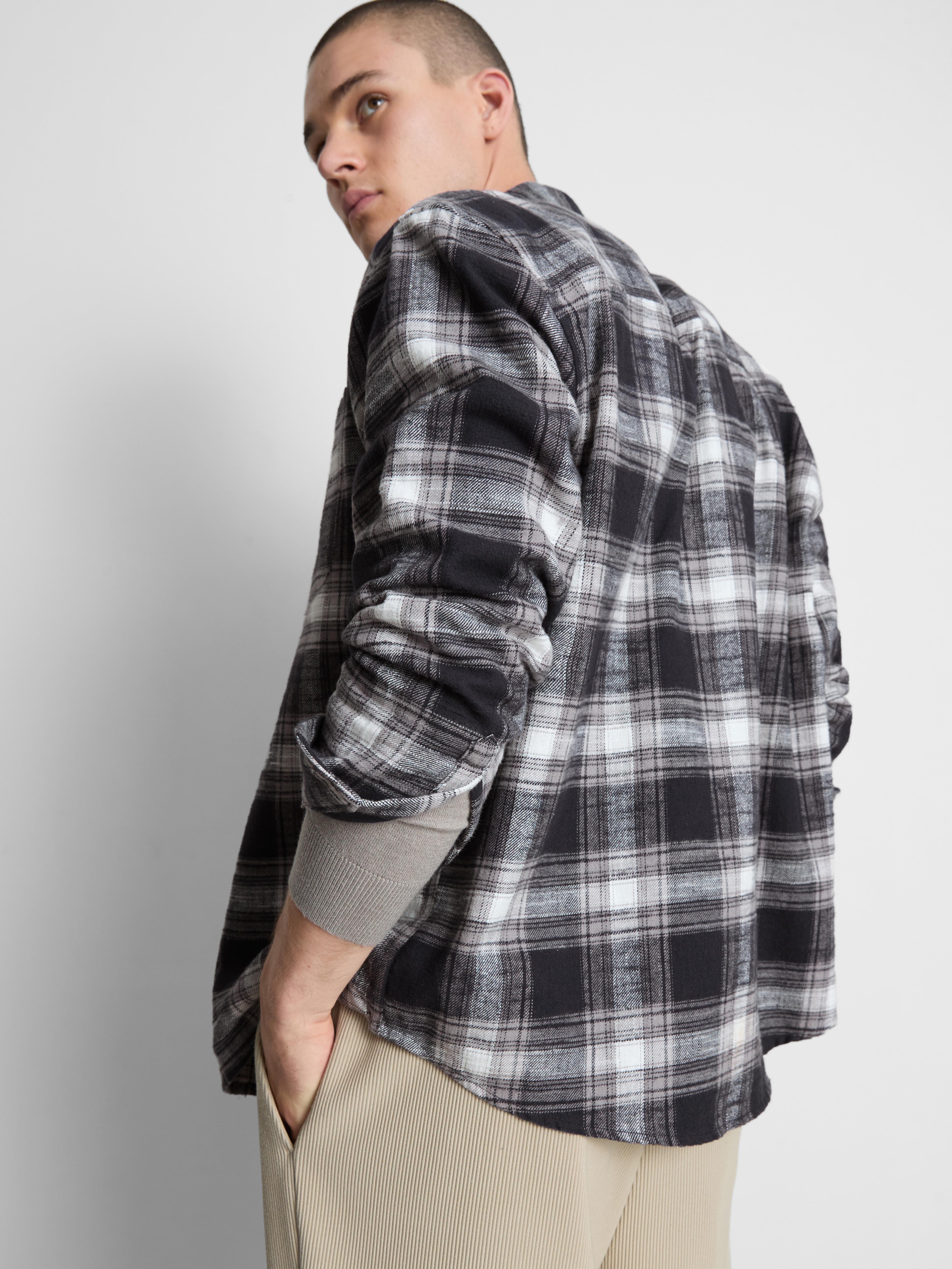 Textured Check Long Sleeved Shirt