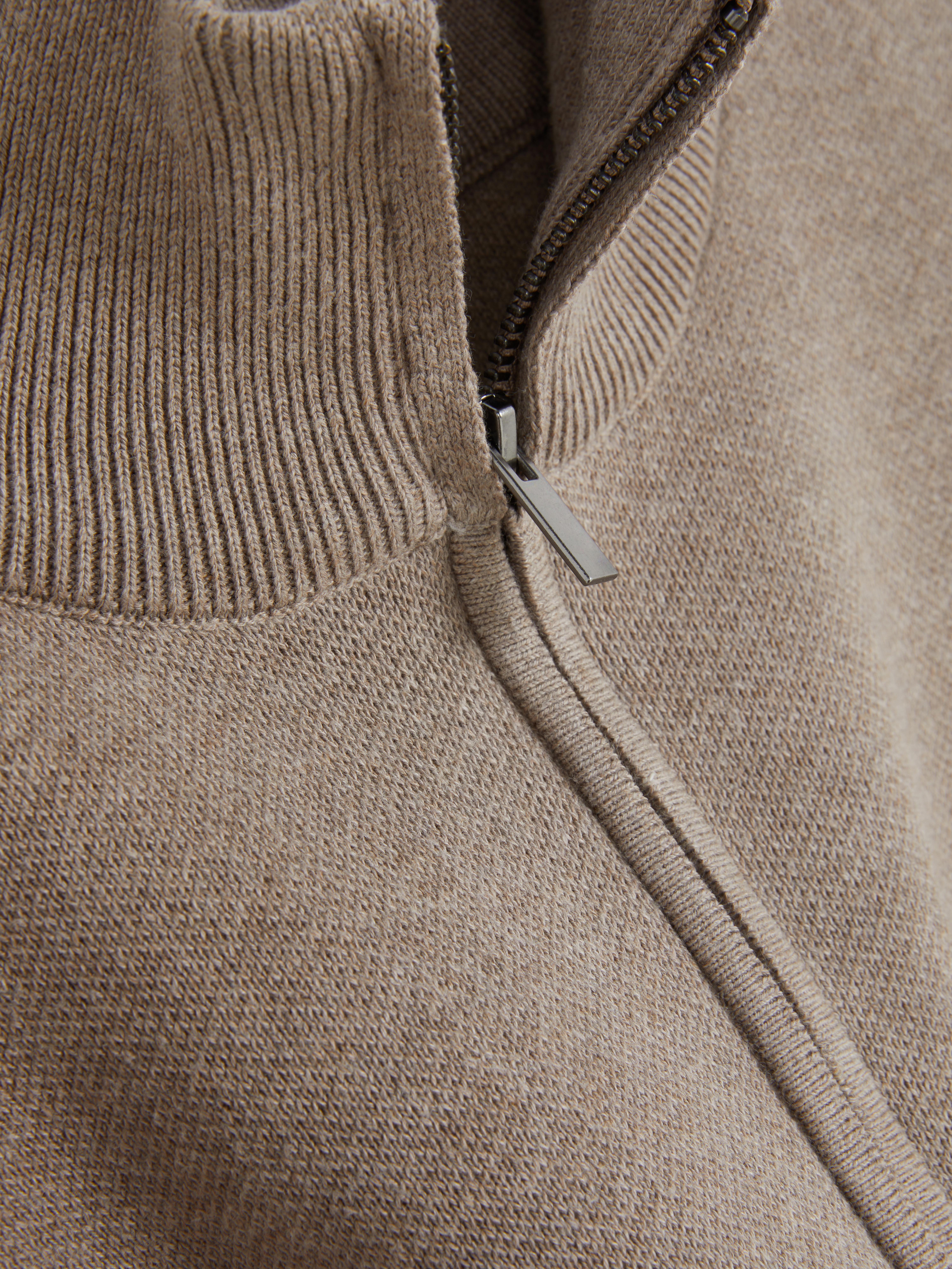 Half-Zip Funnel Neck Sweater