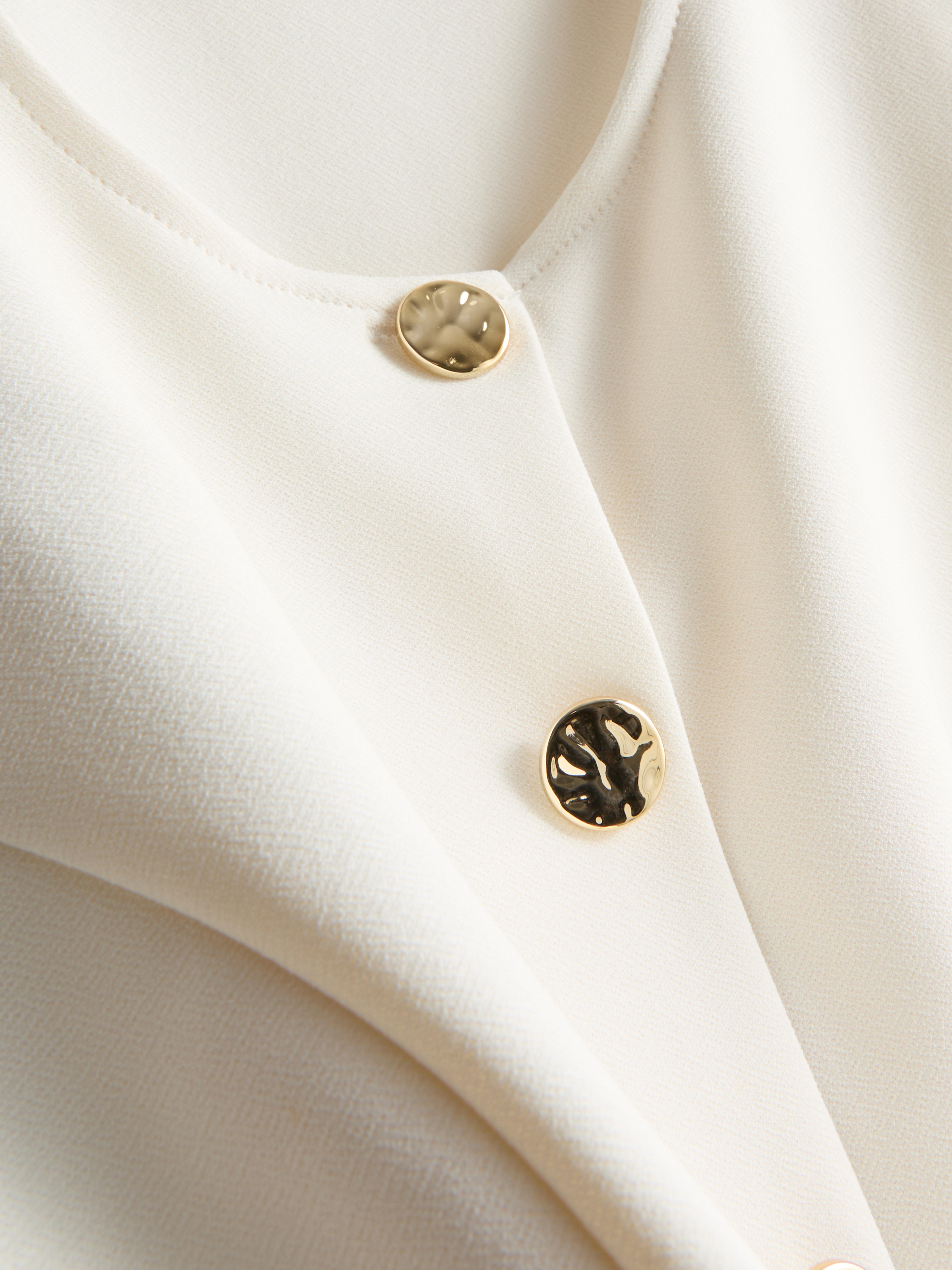 Cap Sleeve Button-Up Top