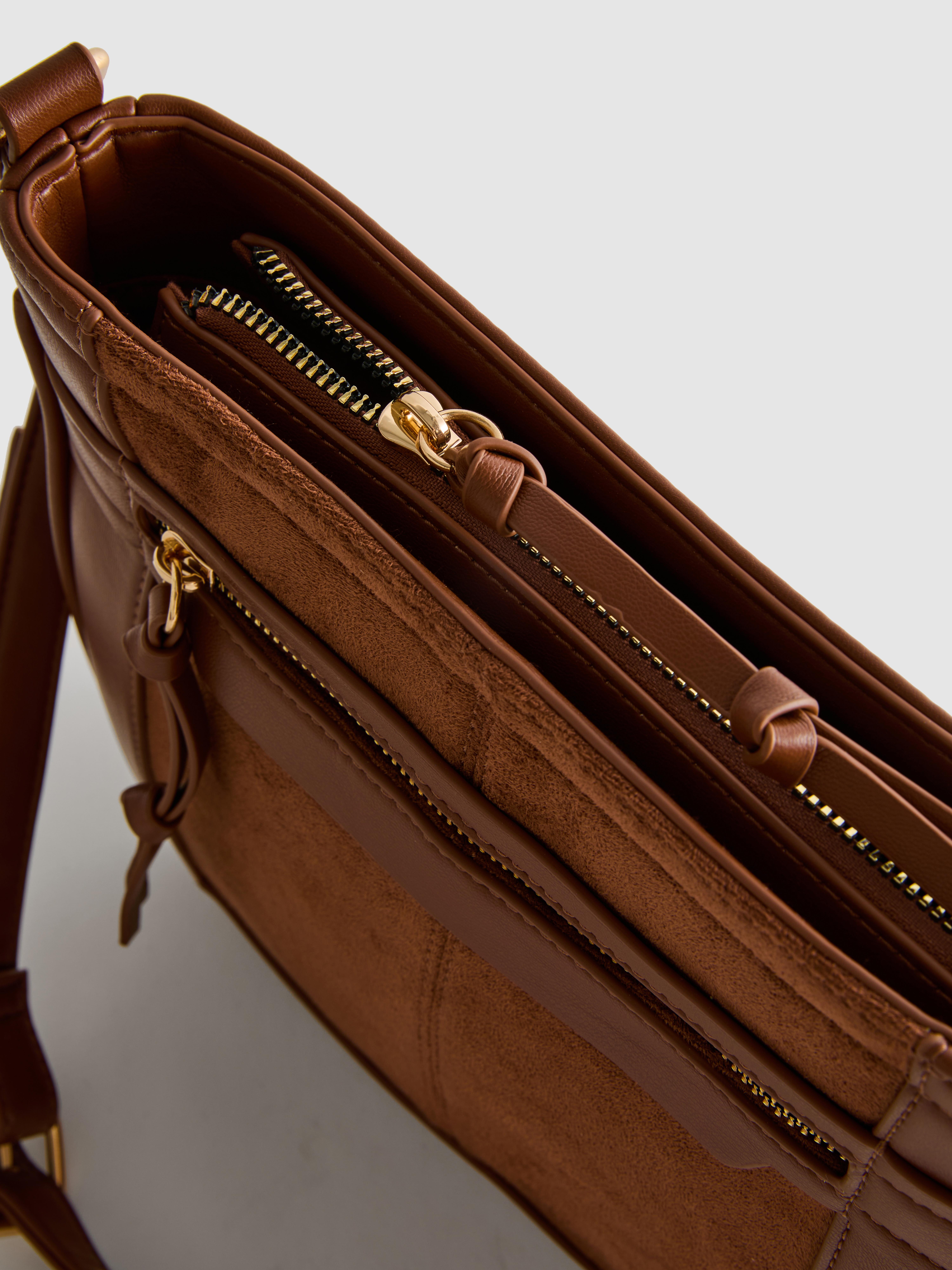 Suede Saddle Messenger Bag