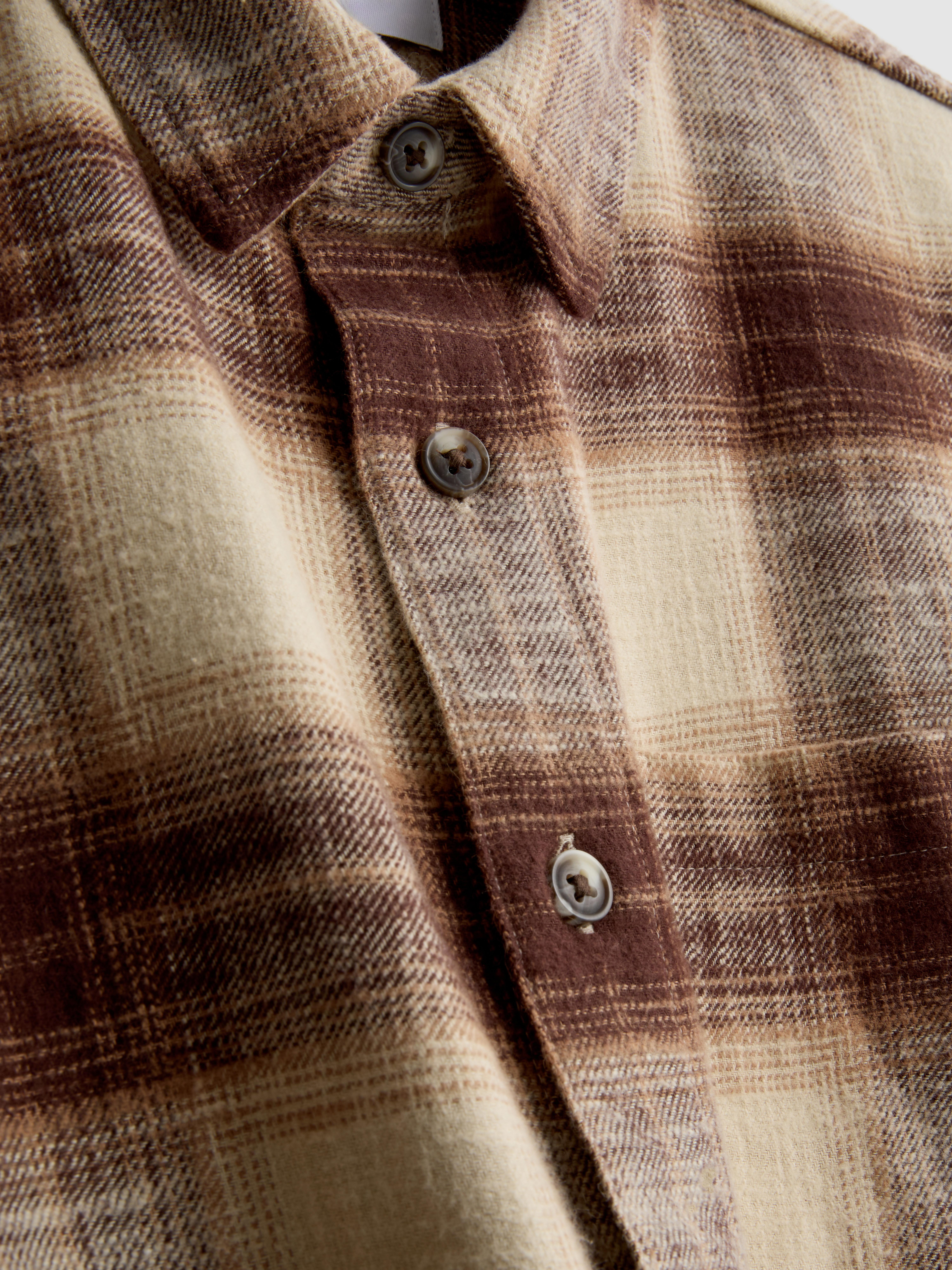 Textured Check Long Sleeved Shirt