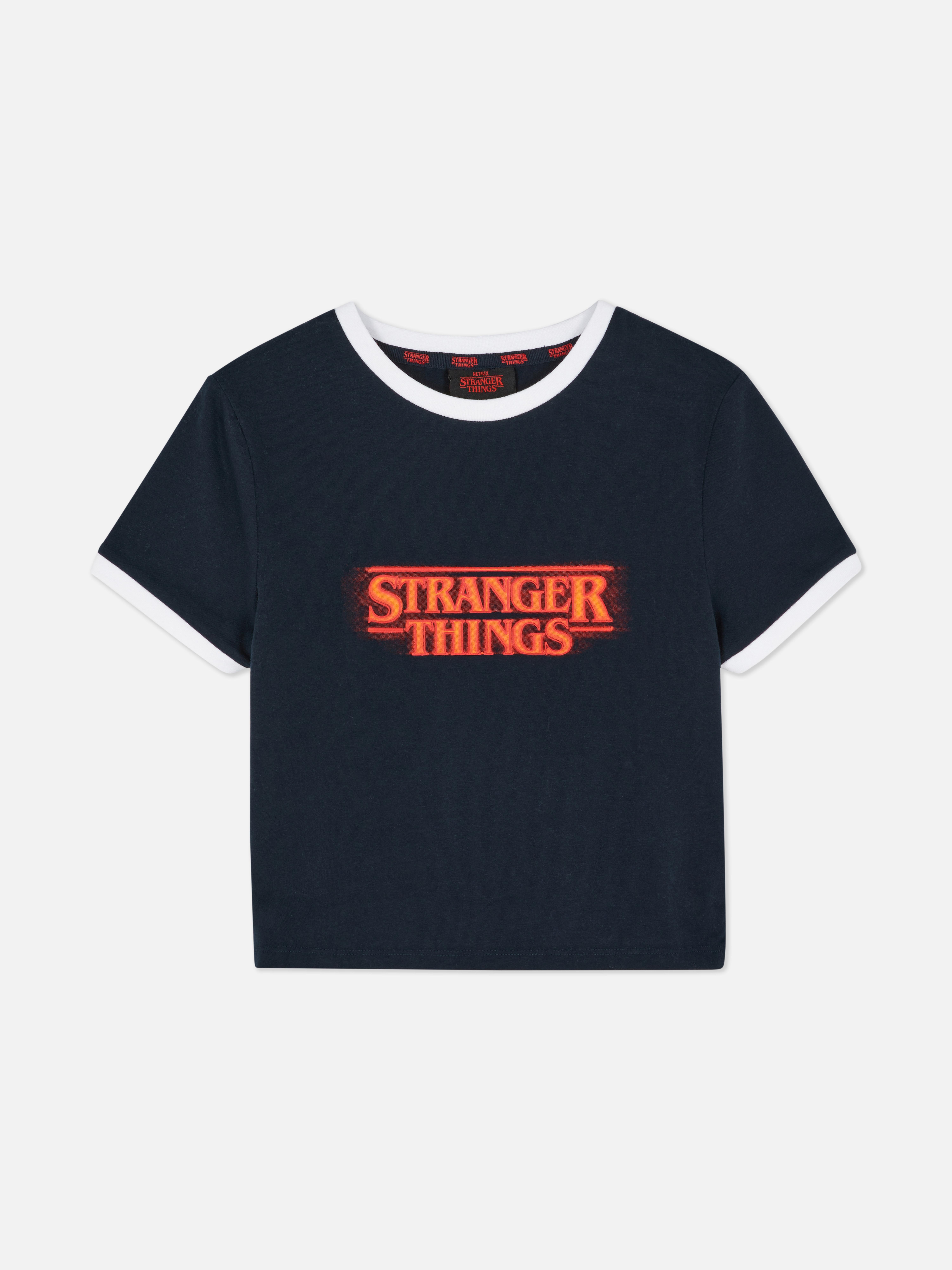 Stranger Things Cropped Ringer T-Shirt