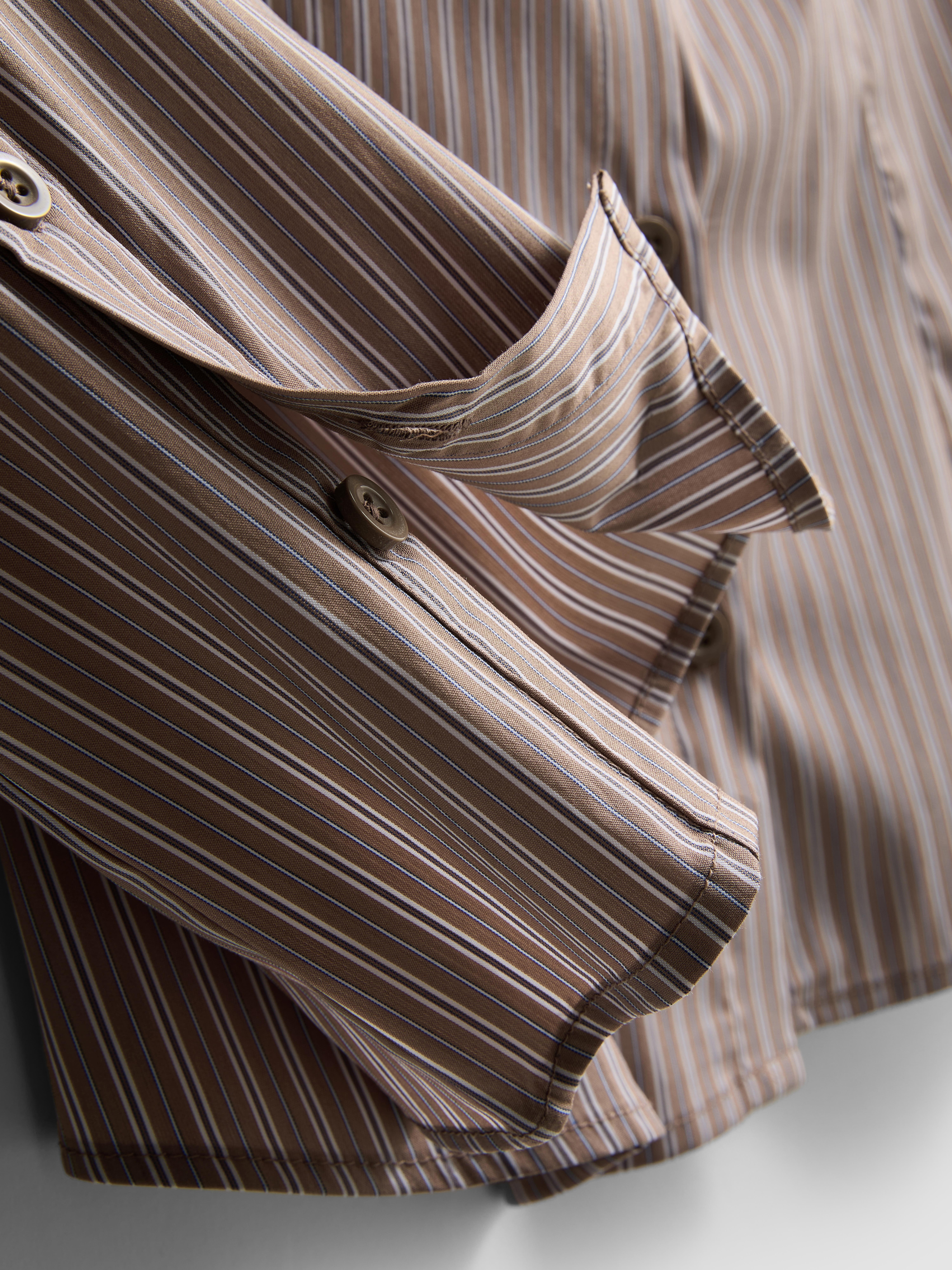 Tailored Striped Button-Up Shirt