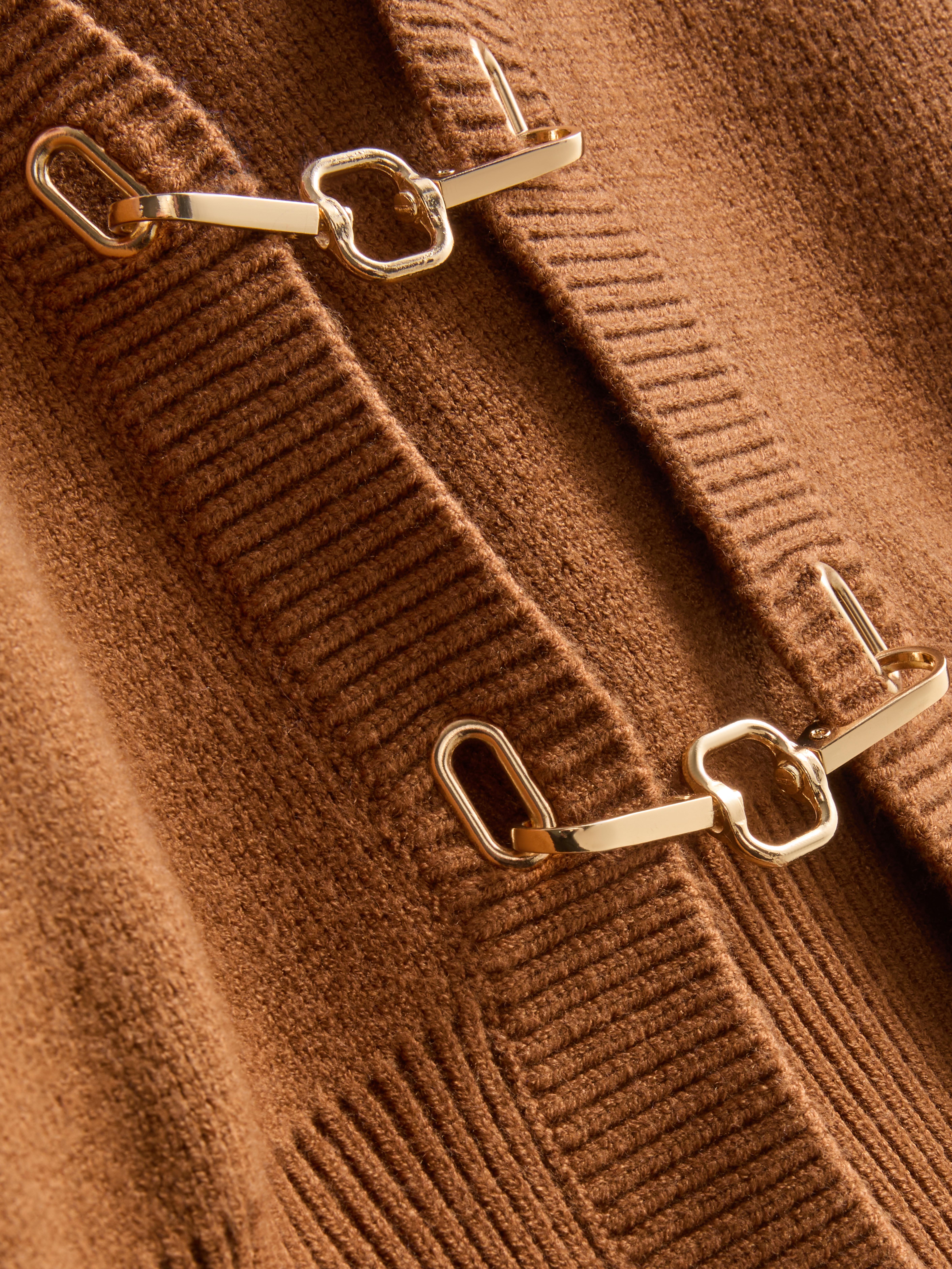 Sculpted Buckle Detail Cardigan