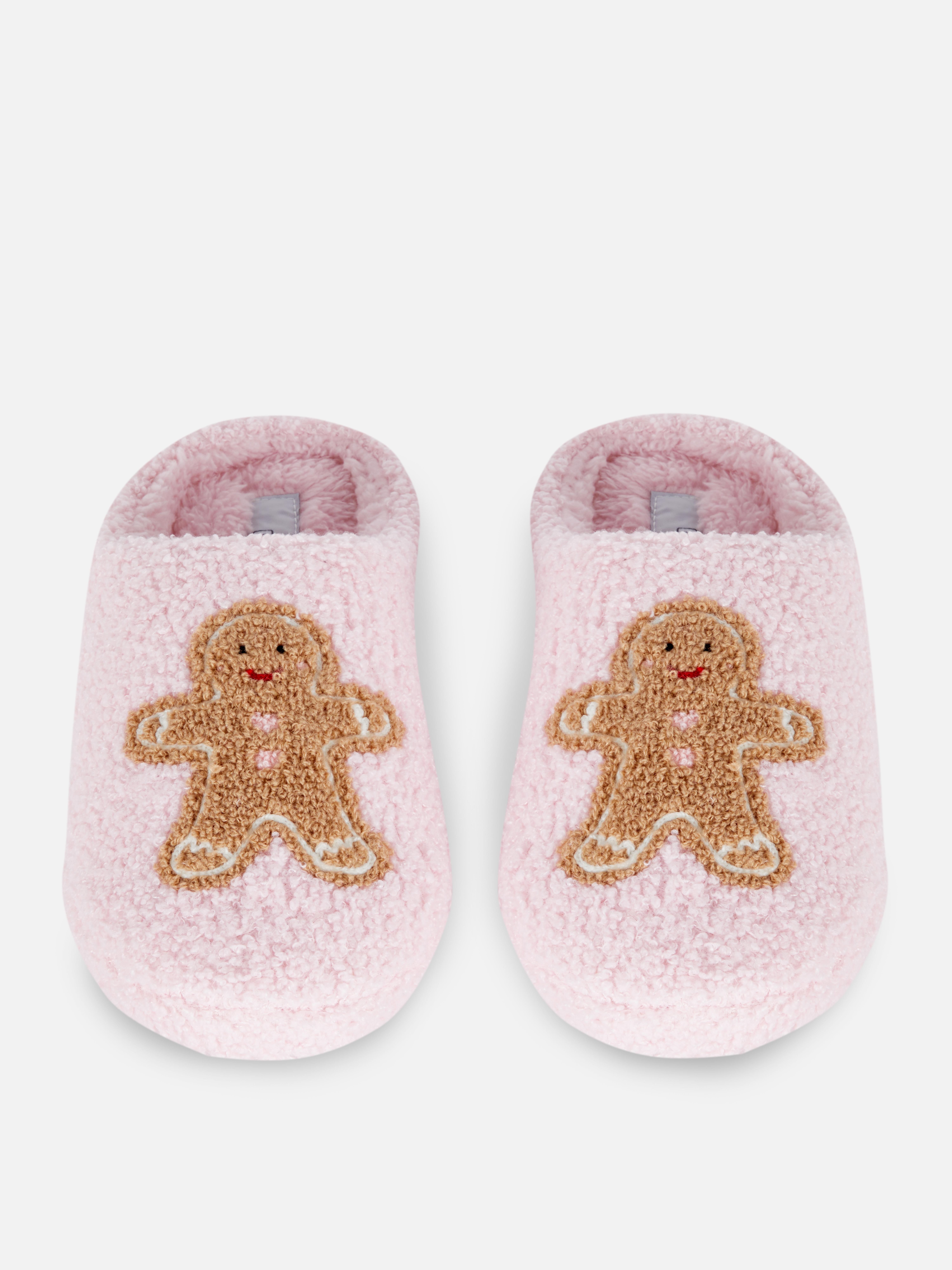 Borg Gingerbread Man Mule Slippers
