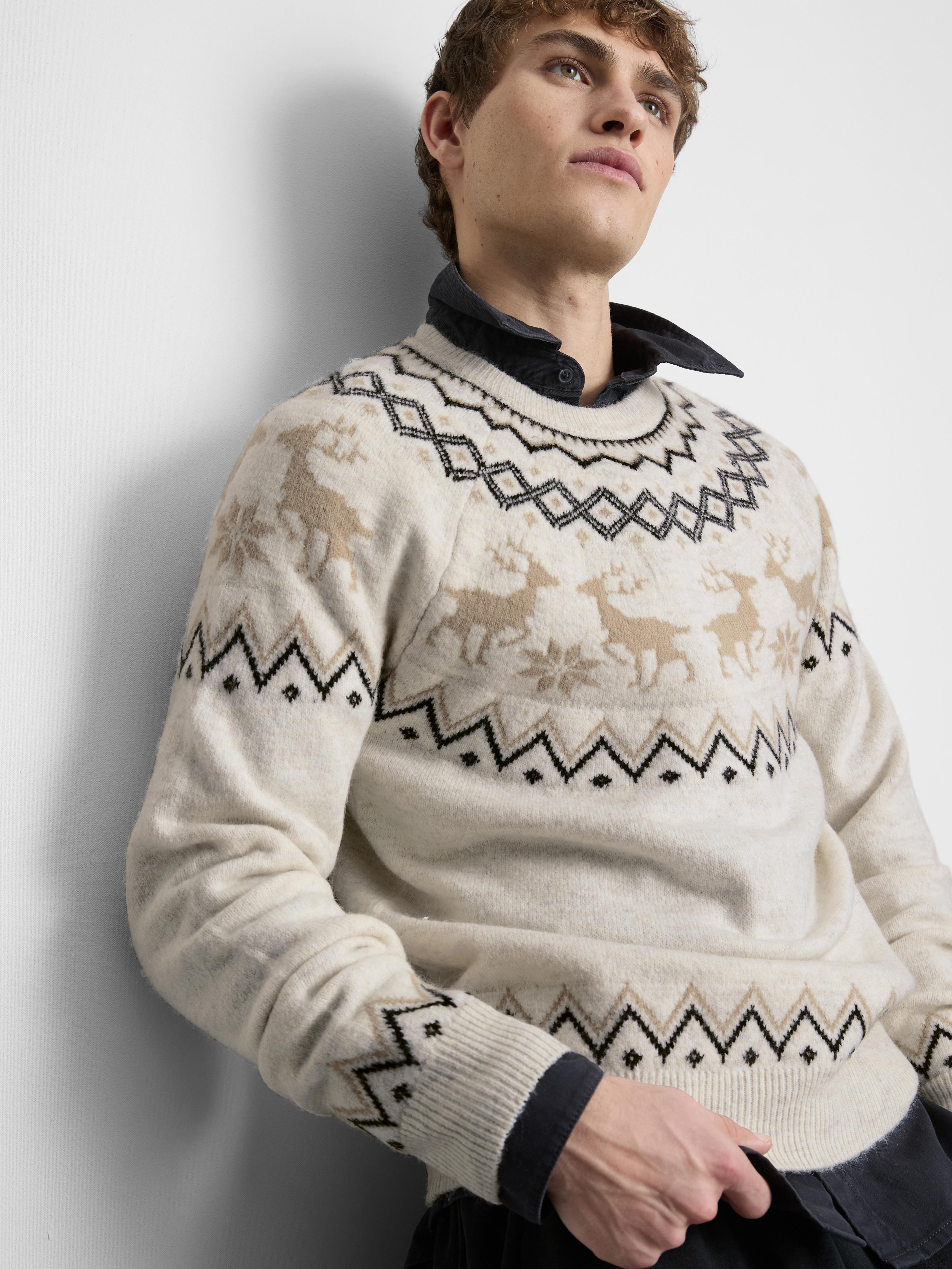 Men's Reindeer Fair Isle Family Christmas Sweater