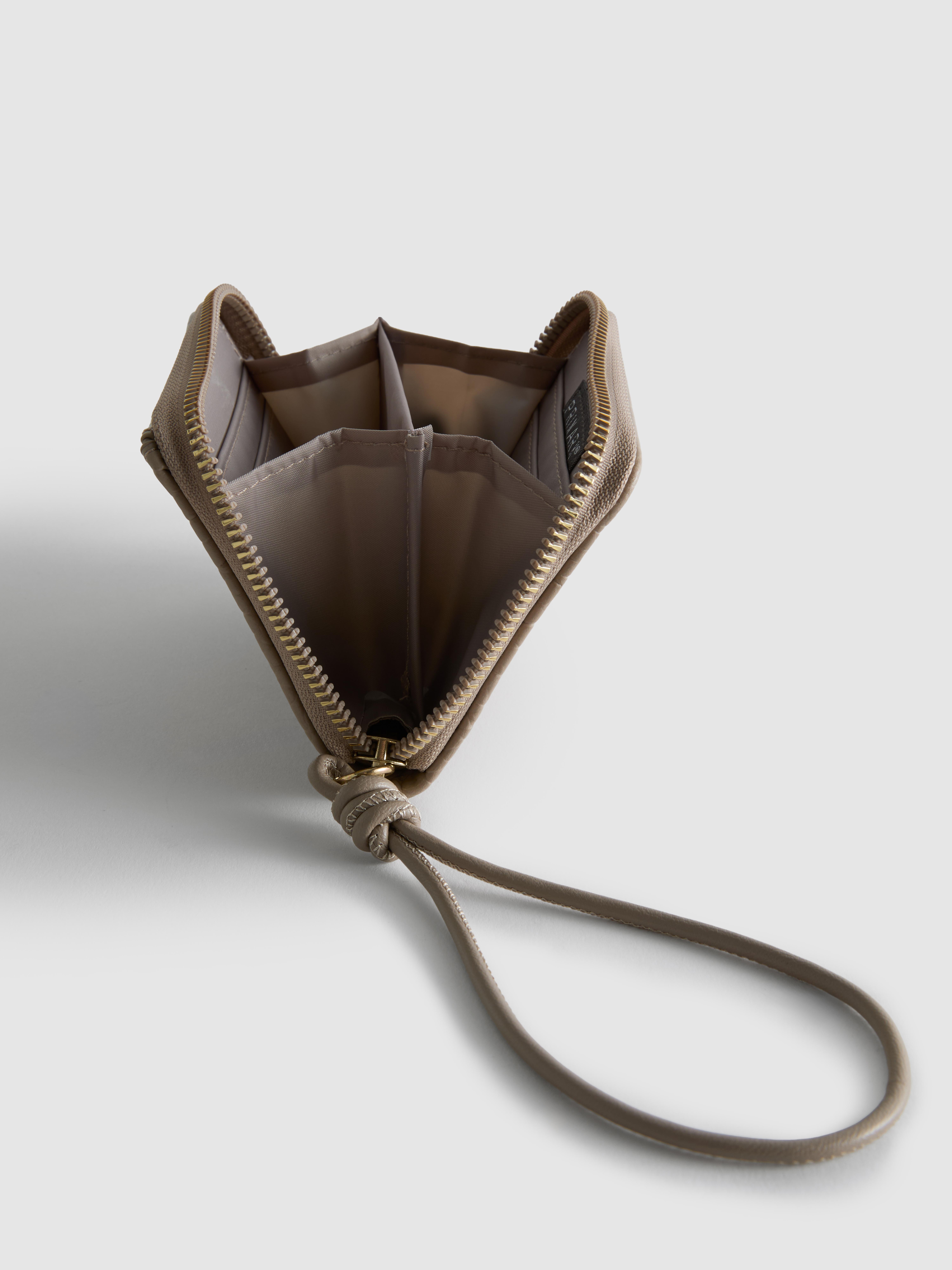 Faux Leather Initial Purse