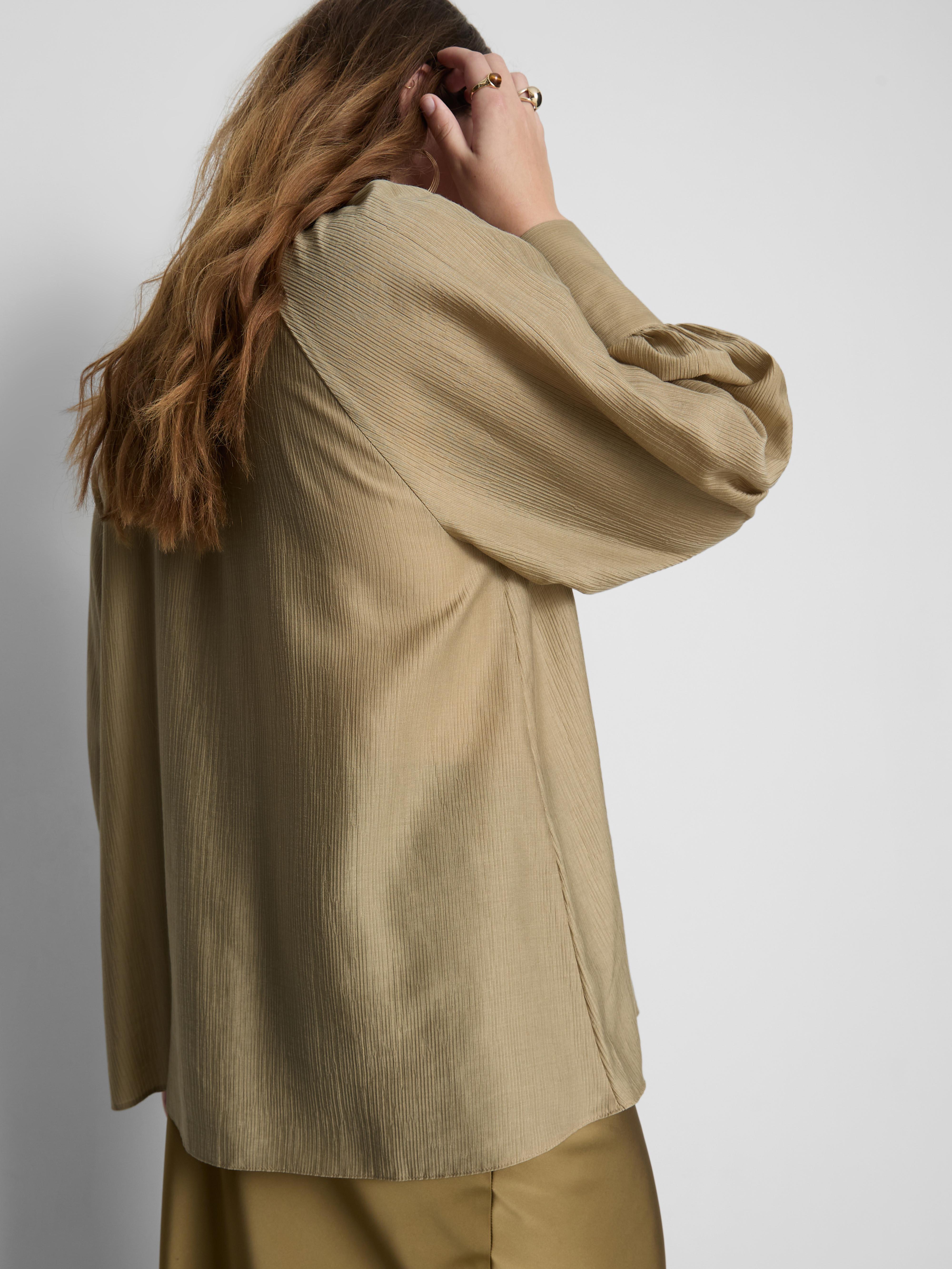 Tie Neck Shimmer Blouse