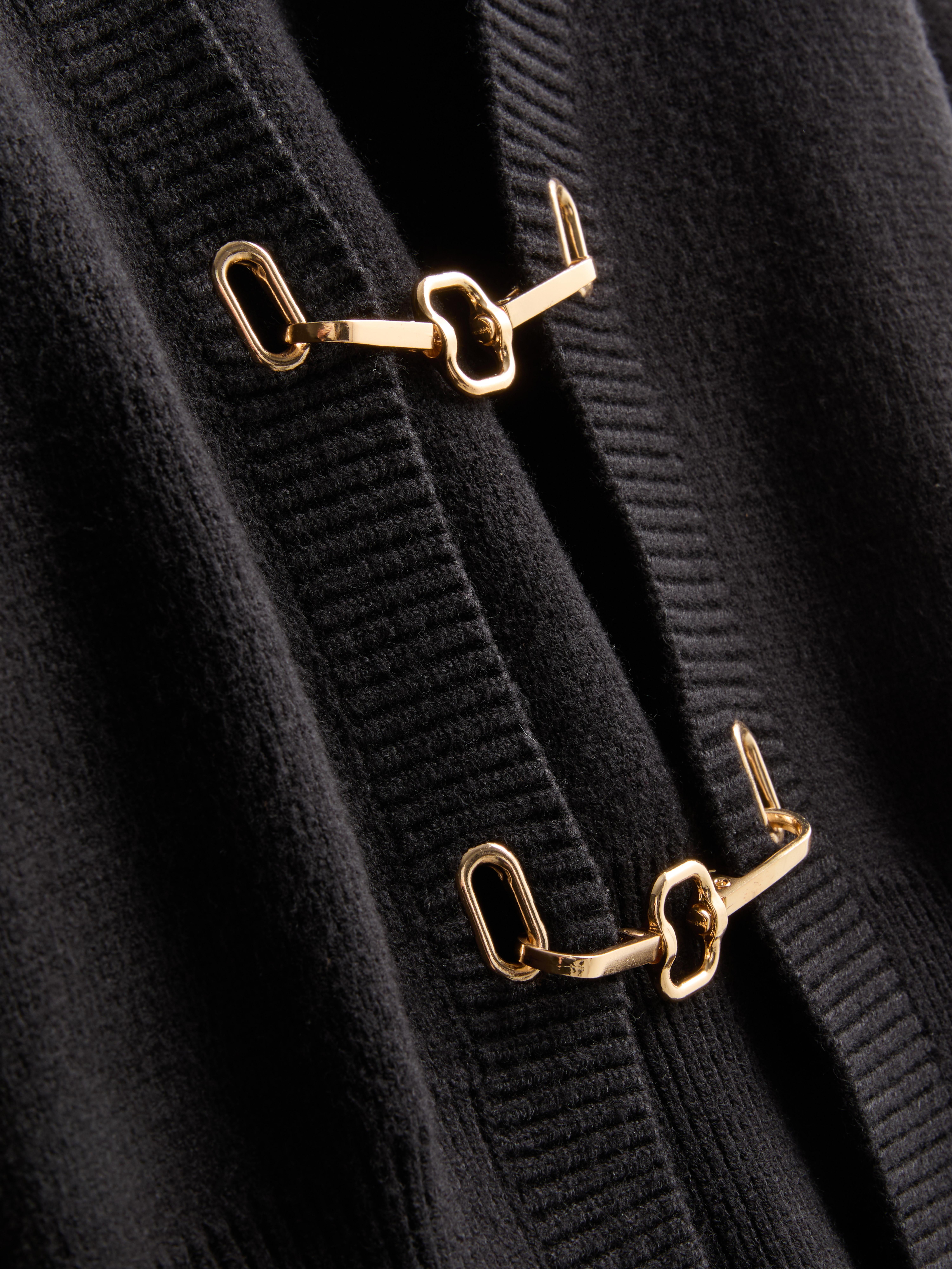 Sculpted Buckle Detail Cardigan