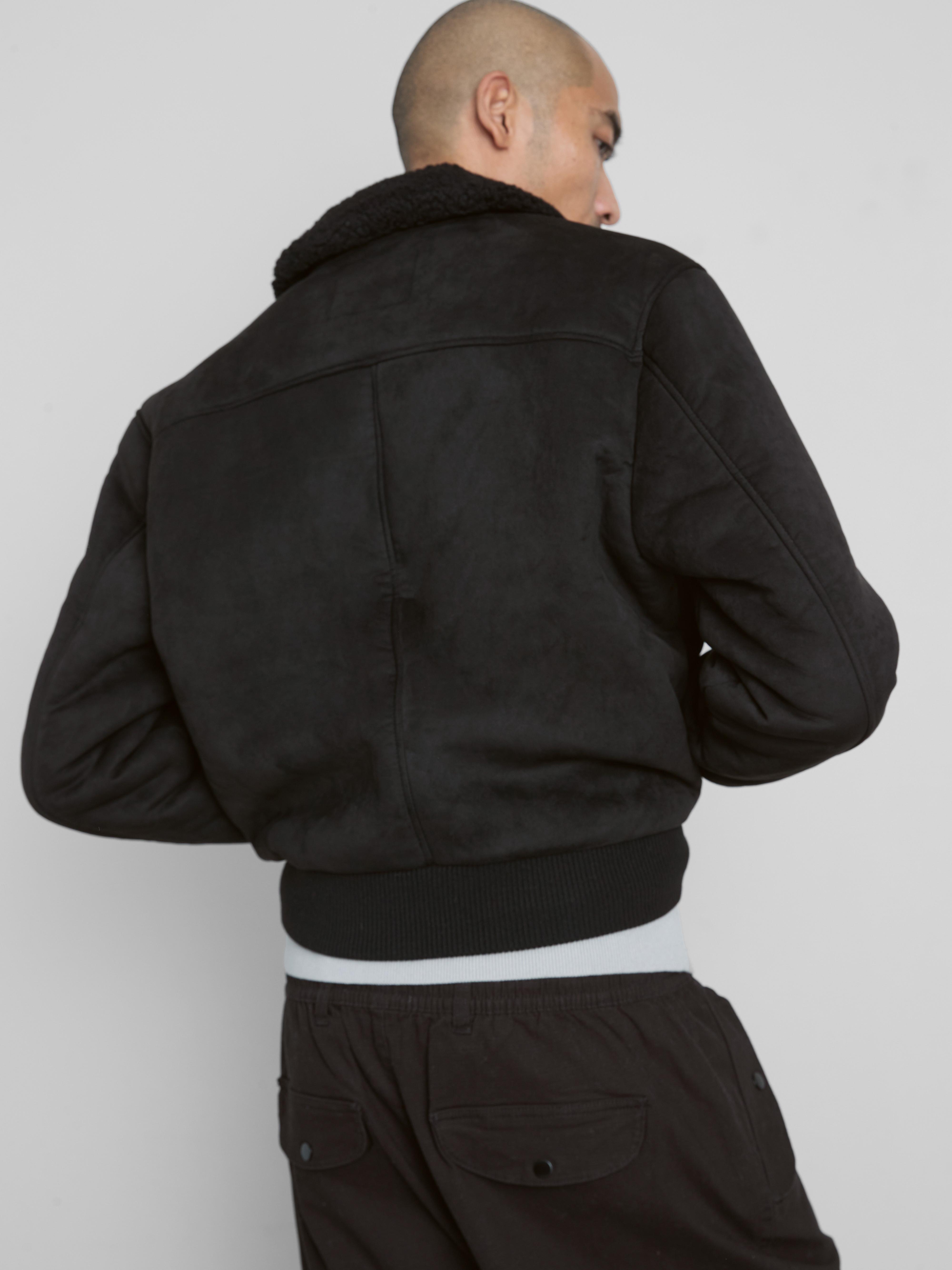 Faux Suede Zip-Up Jacket