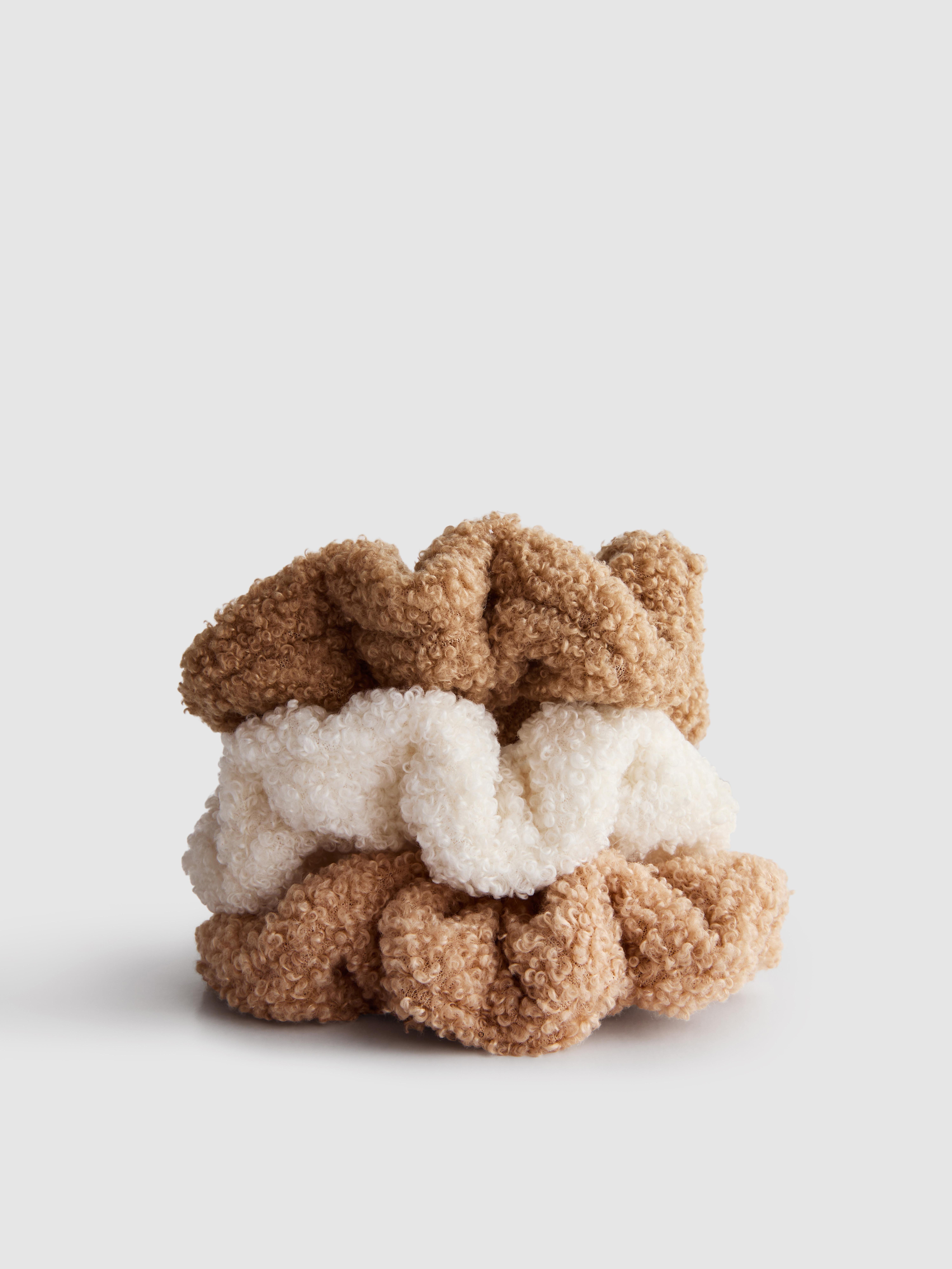 3pk Borg Hair Scrunchies