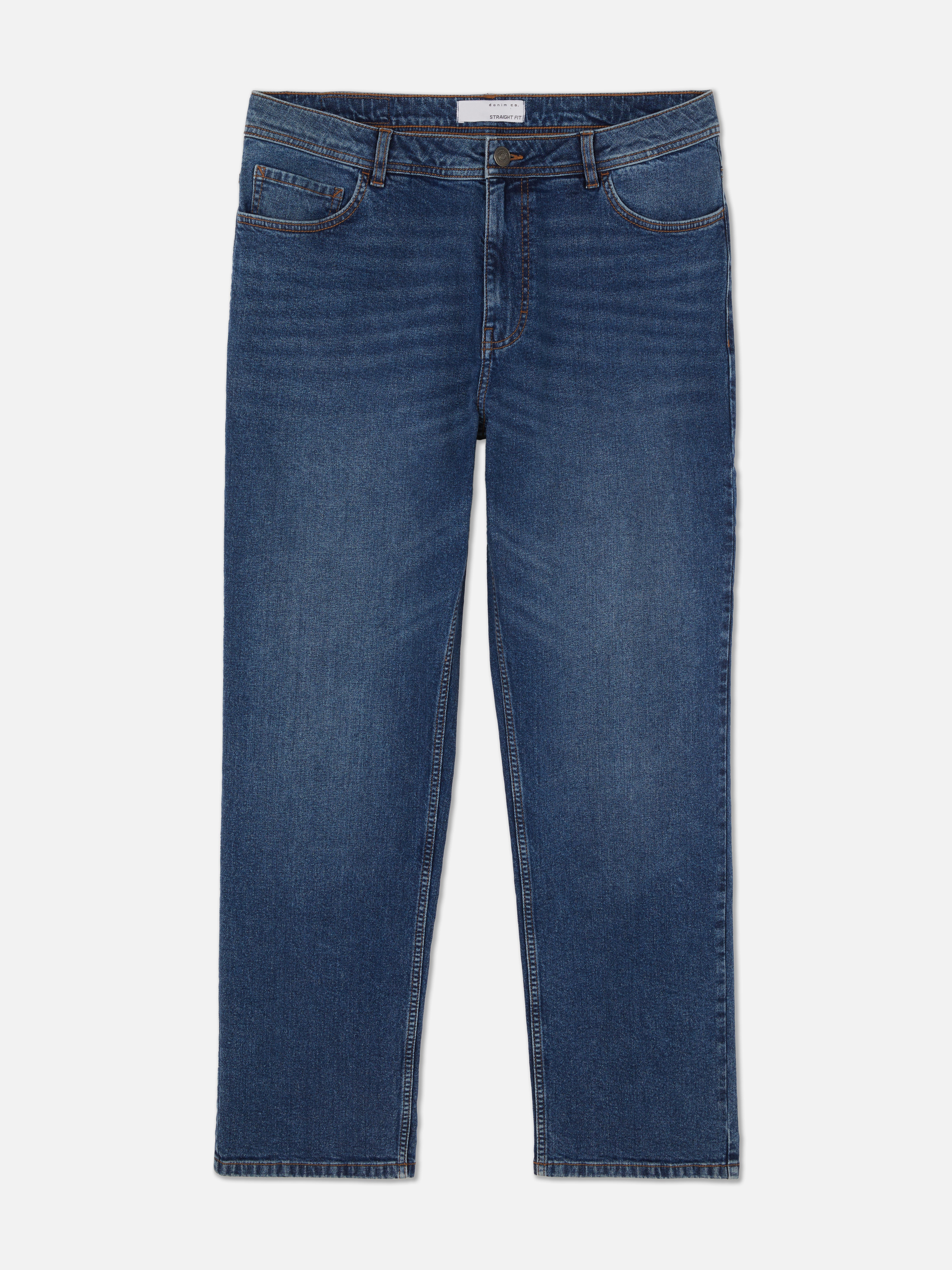 Mid-Rise Straight-Leg Jeans