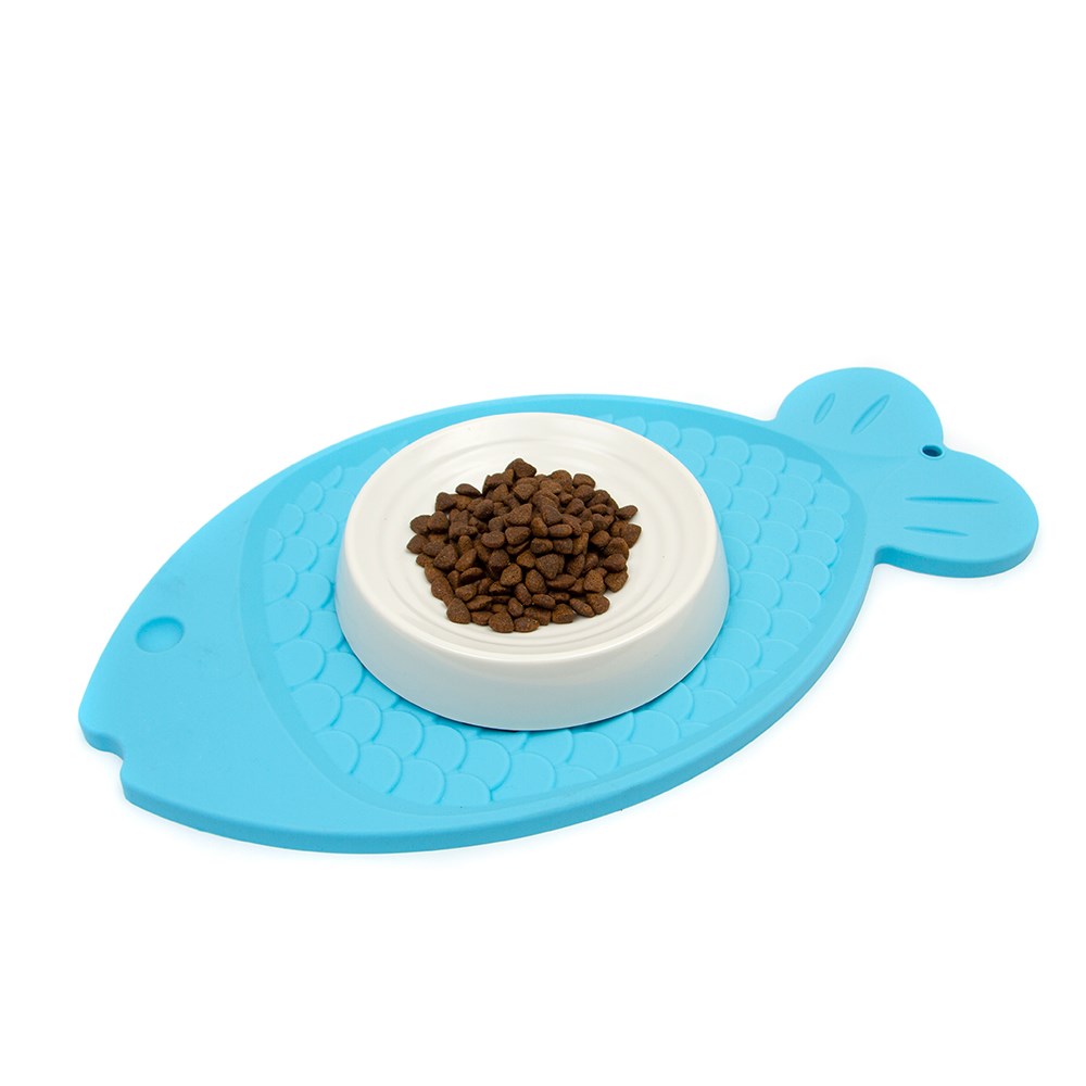 Great & Small Penrose Blue Silicone Fish Shaped Food Mat