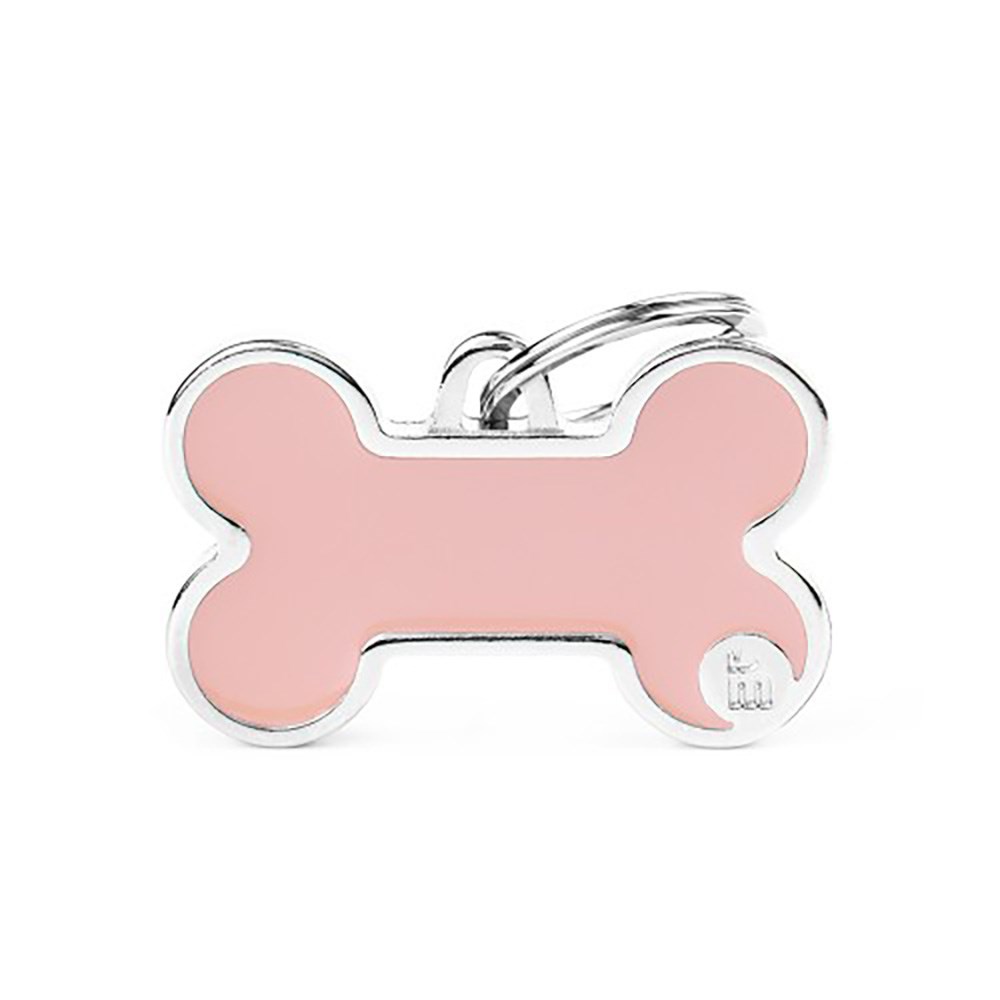 My Family ID Tag Bone Pink