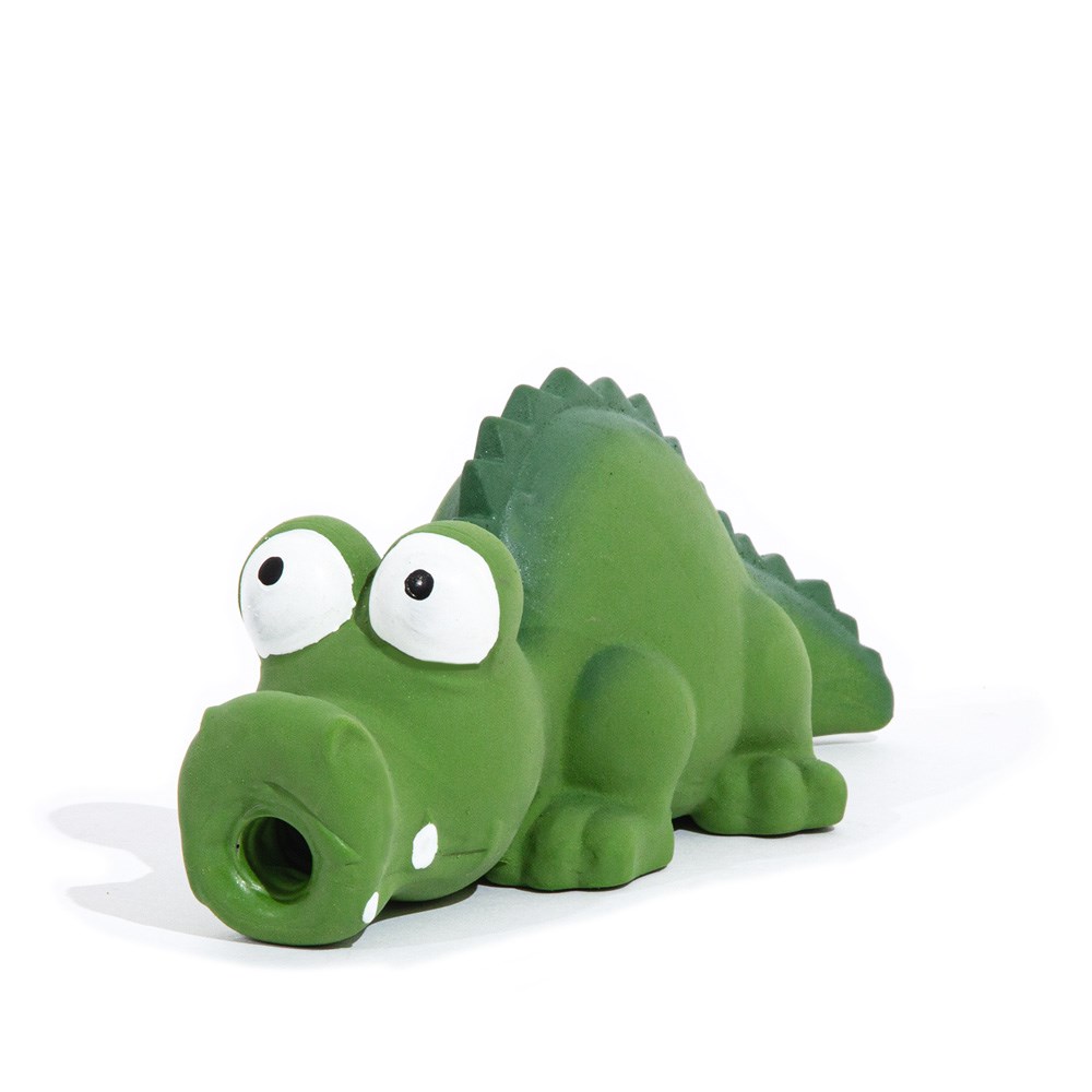 Great & Small Latex Grunting Crocodile Dog Toy