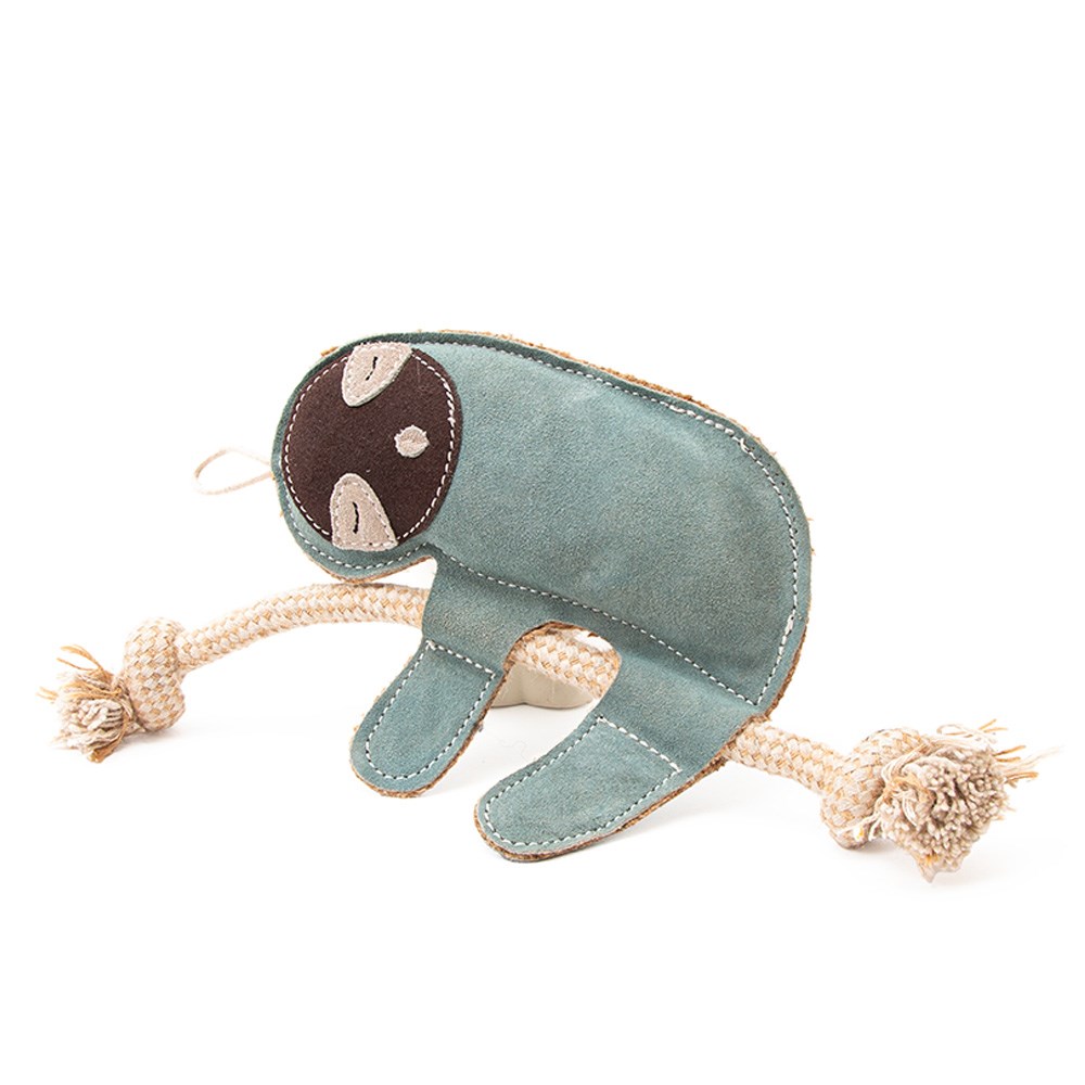 Green Elk Coco Buddies Jute & Sloth Dog Toy