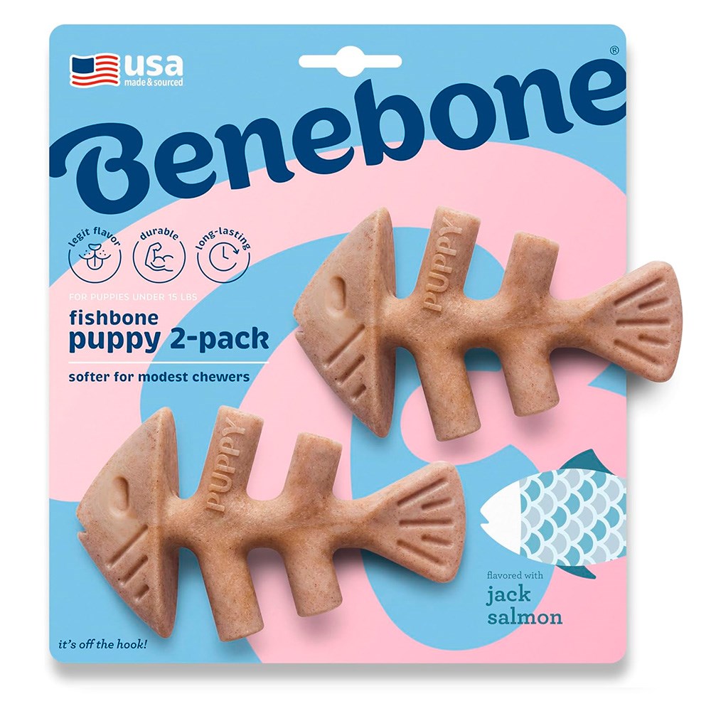 Benebone Fishbone Double Pack Dog Chew Puppy