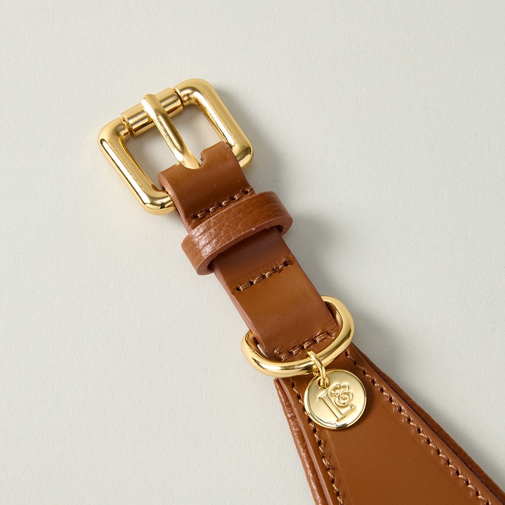 Lily & Leo Leather Whippet Collar Tan