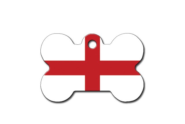 Quick Tag England Flag Bone ID Tag