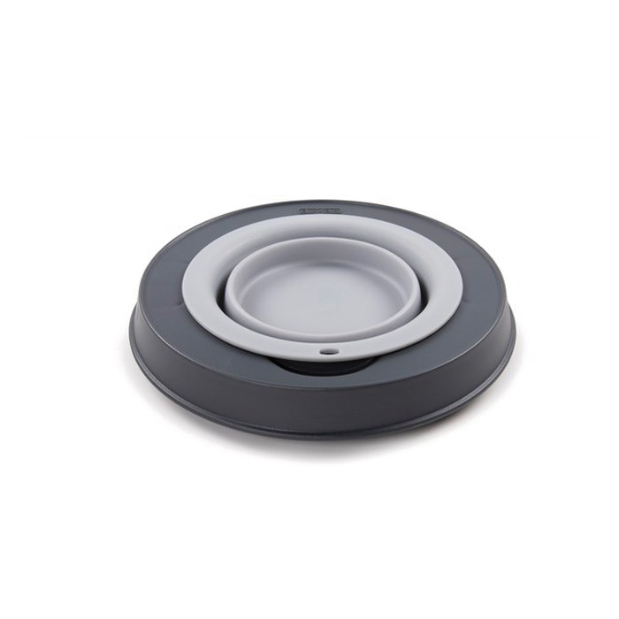 Dexas Single Elevated Feeder Light Grey