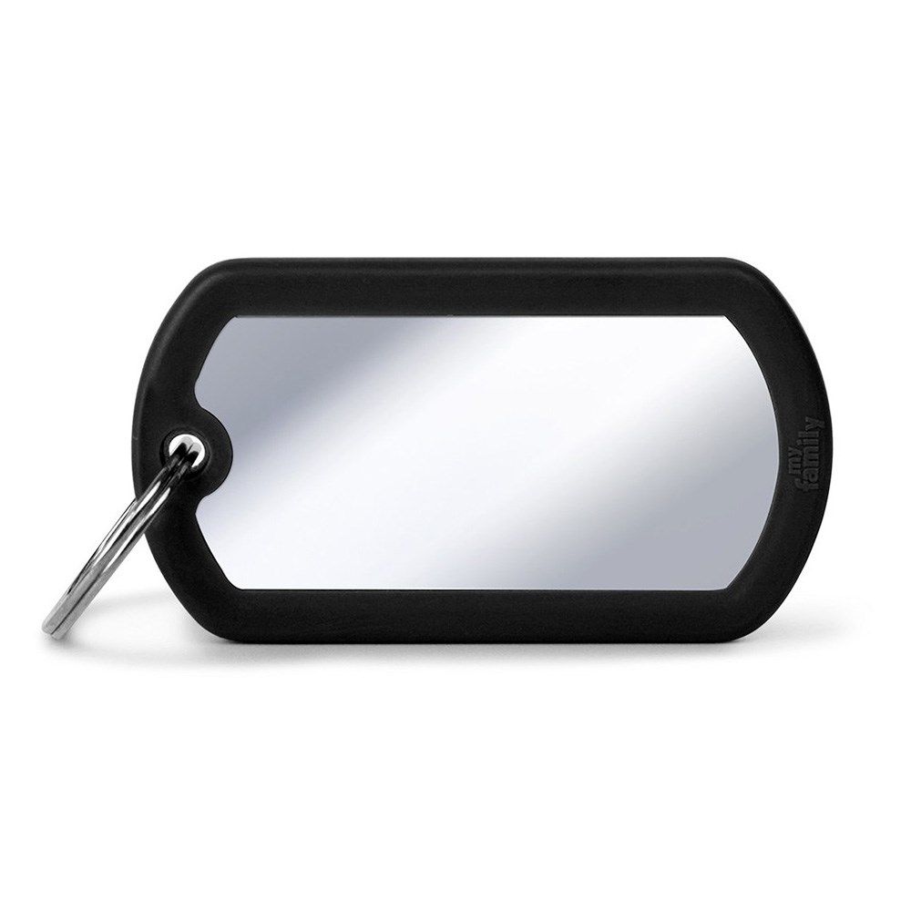 My Family ID Tag Military Hushtag Chrome