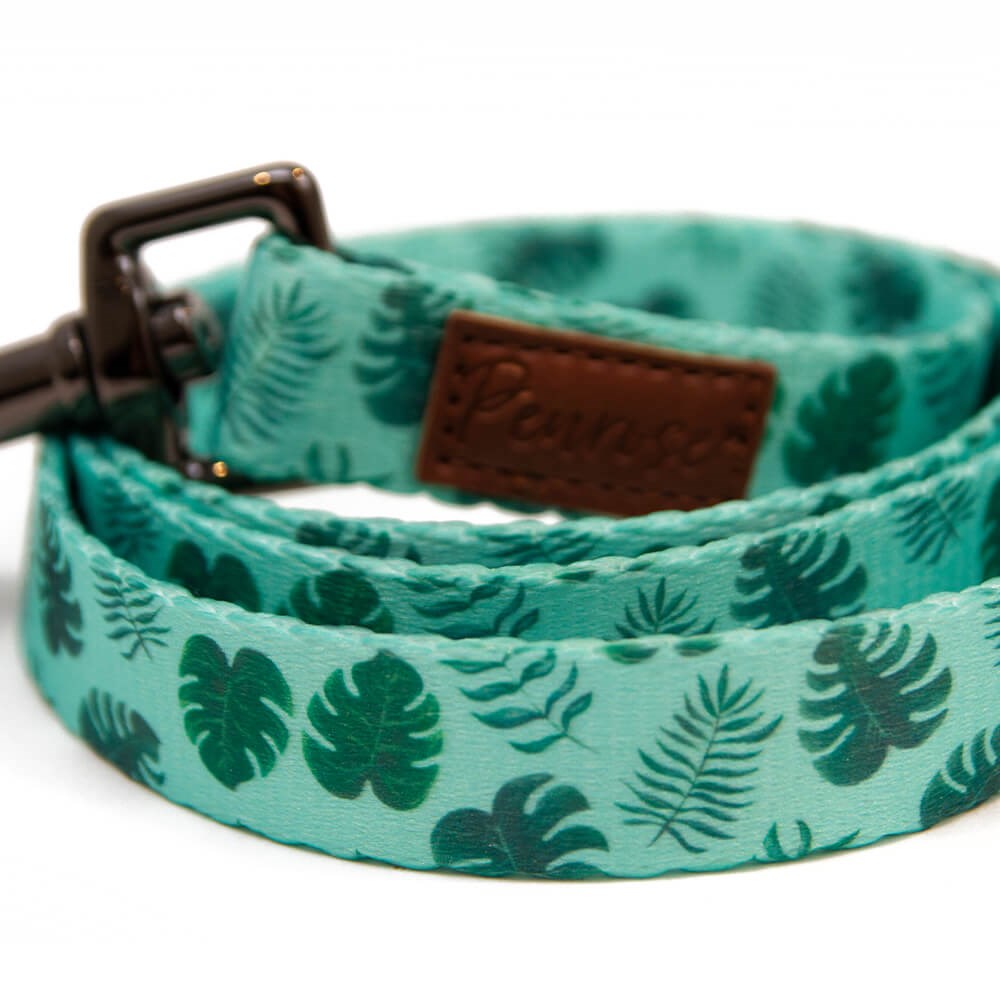 Great & Small Penrose Palm Leaf Green Dog Lead