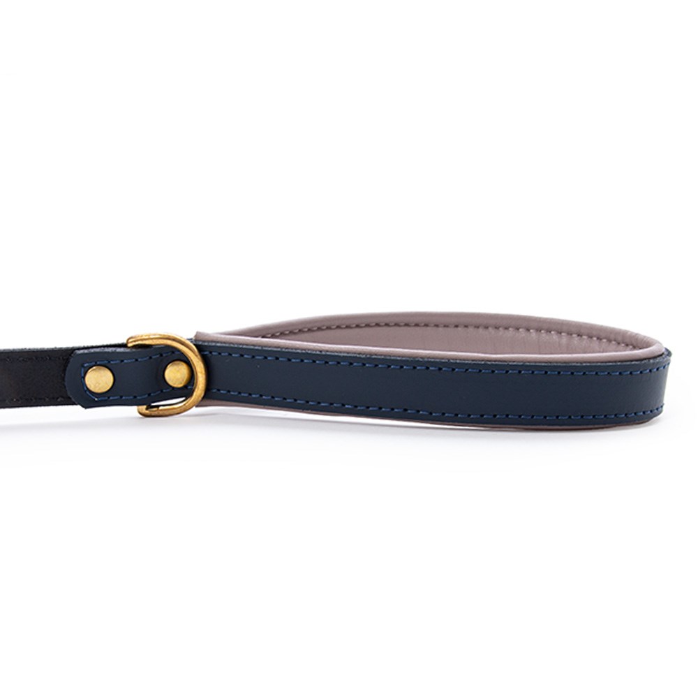 Great & Small Hawkhurst Navy Blue Leather Padded Lead